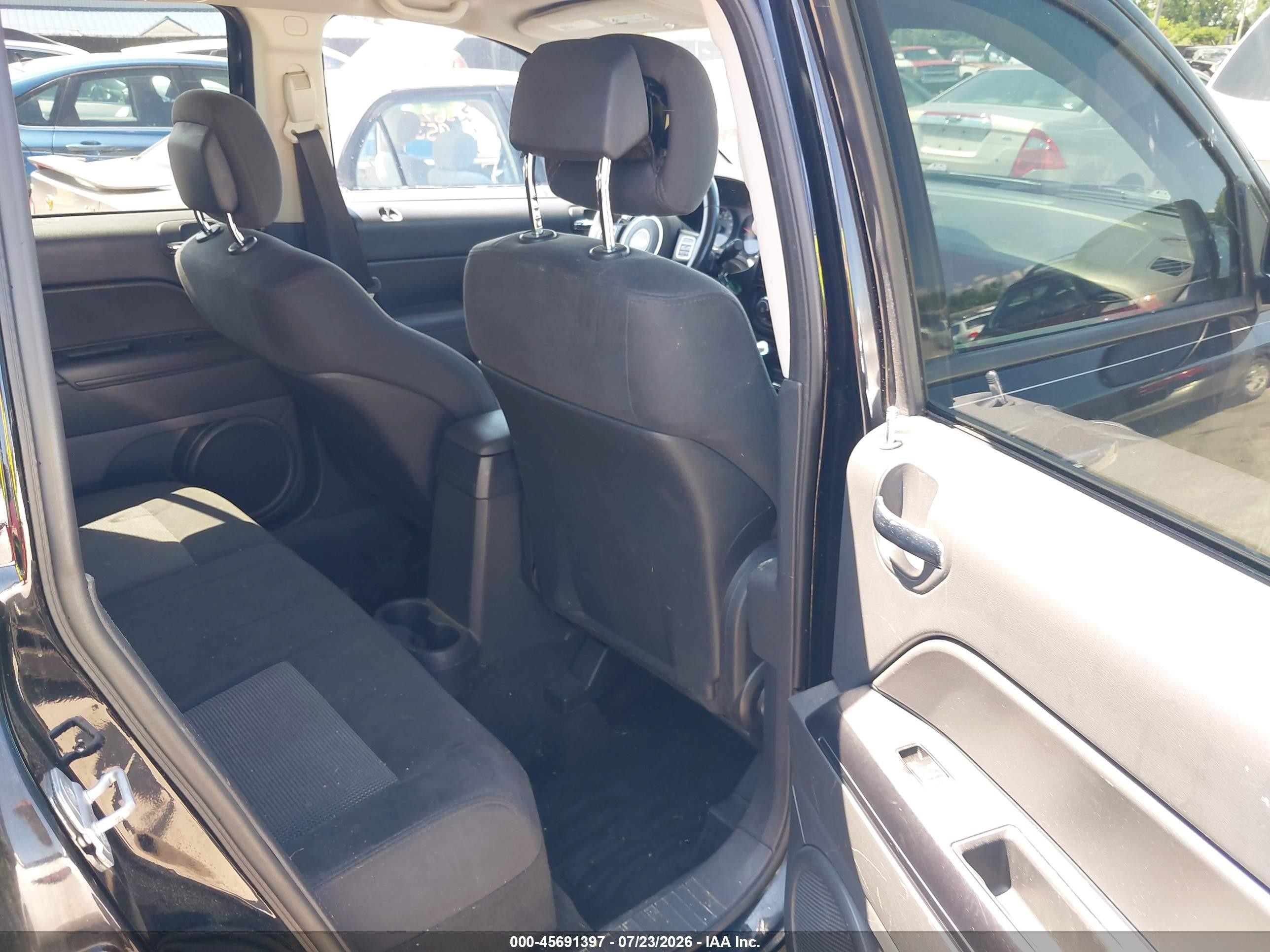 2012 Jeep Compass Latitude Black vin: 1C4NJCEA0CD692344