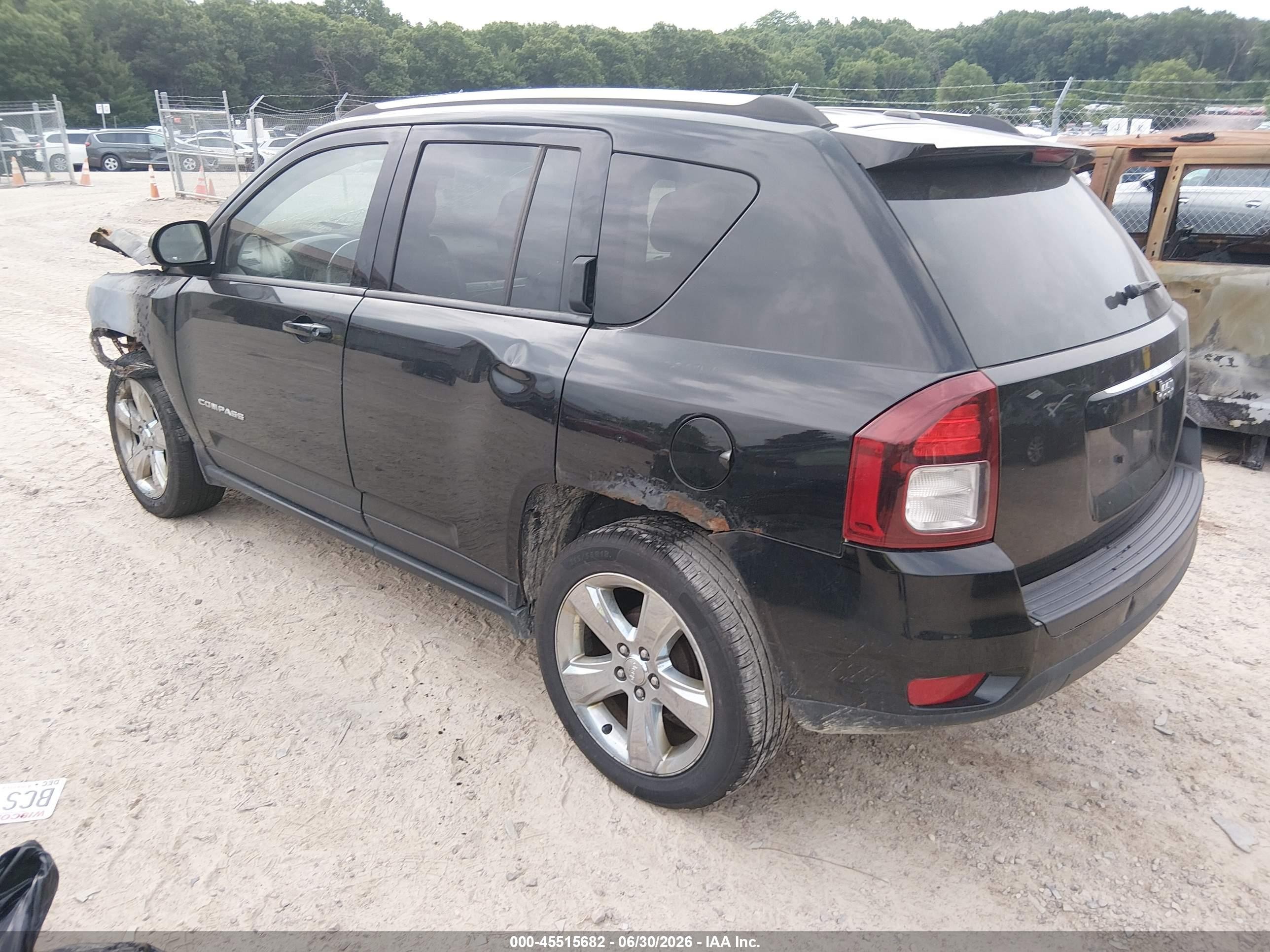 2014 Jeep Compass Latitude Black vin: 1C4NJCEA0ED600443