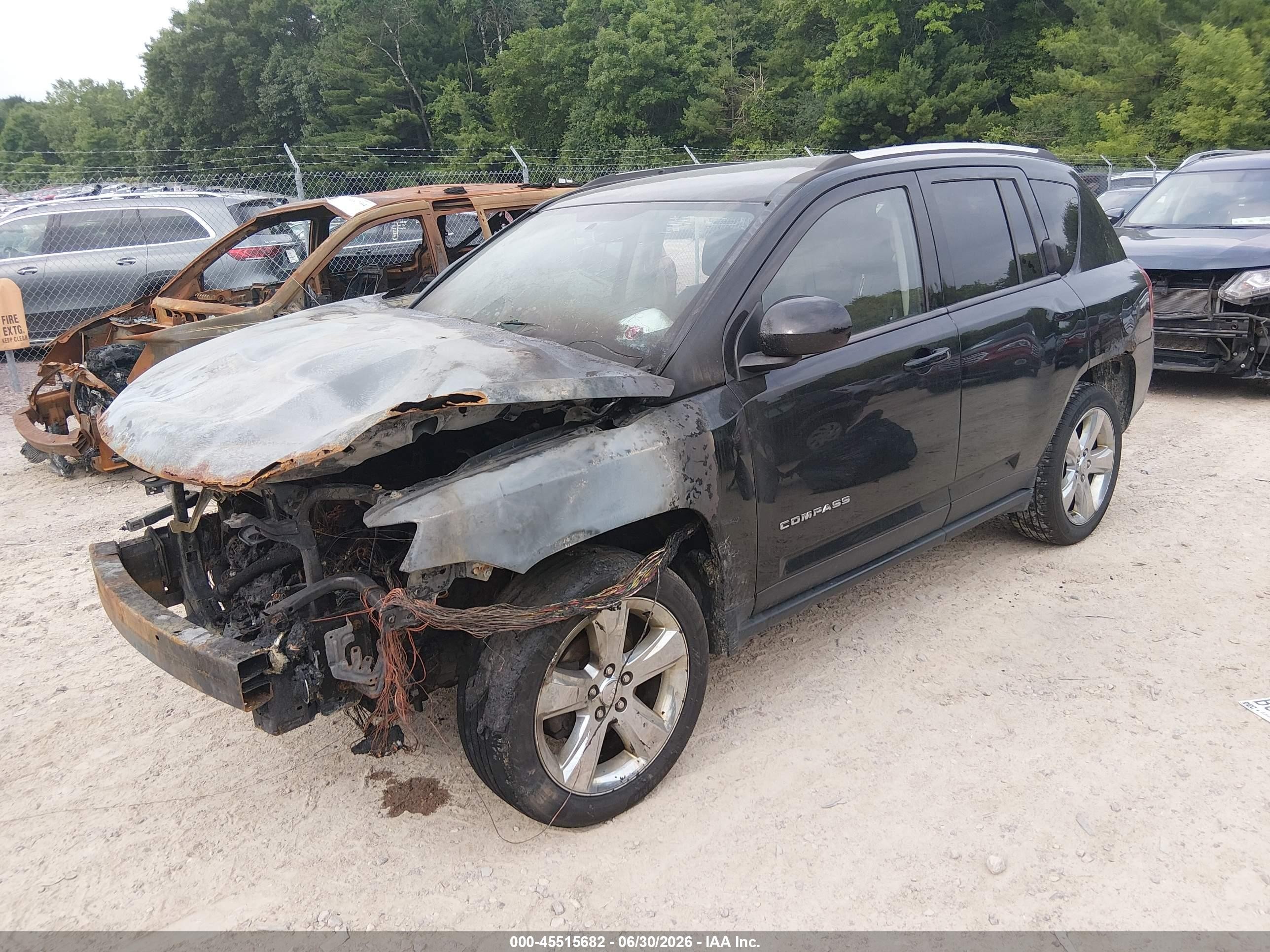 2014 Jeep Compass Latitude Black vin: 1C4NJCEA0ED600443