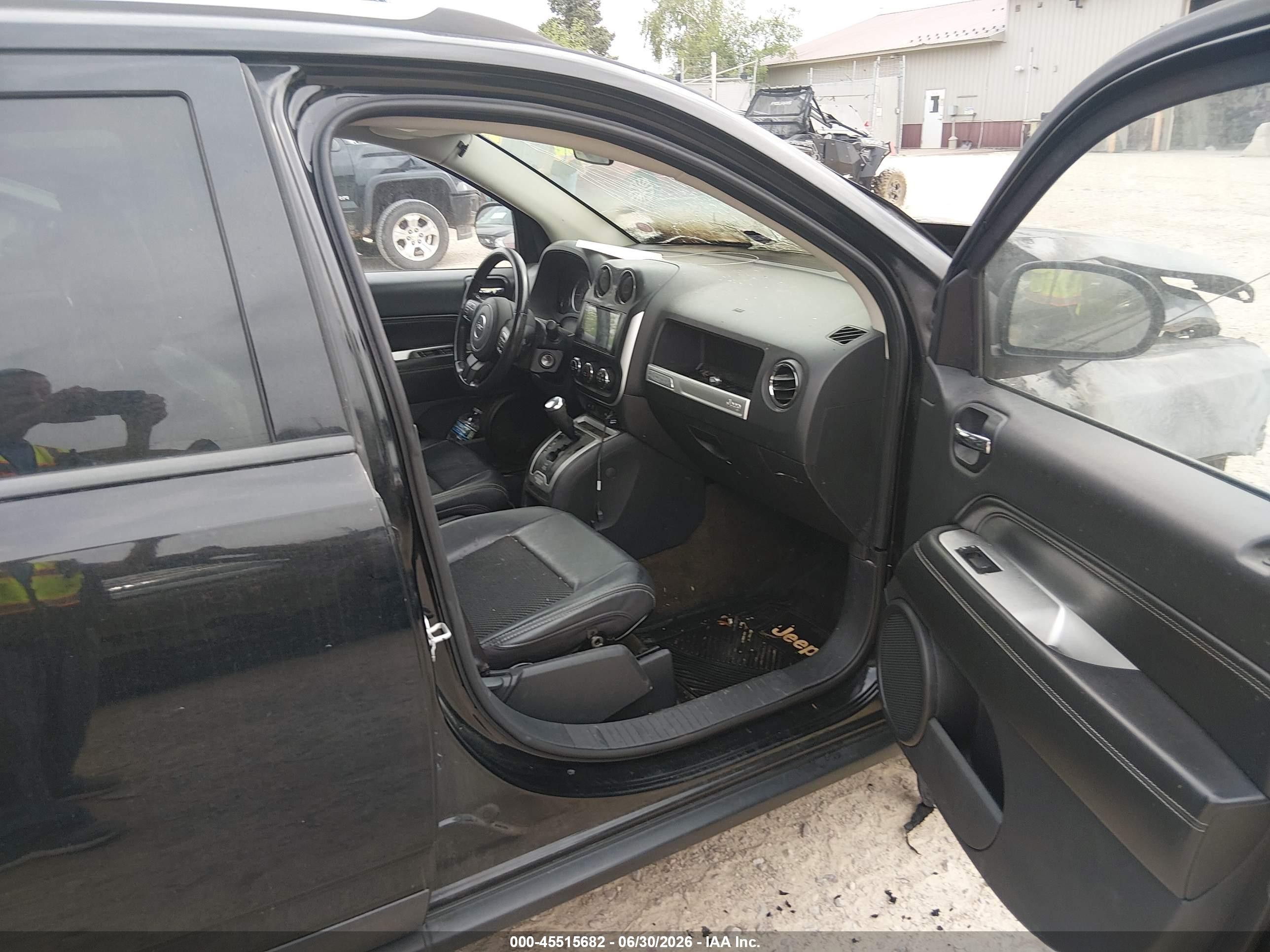 2014 Jeep Compass Latitude Black vin: 1C4NJCEA0ED600443
