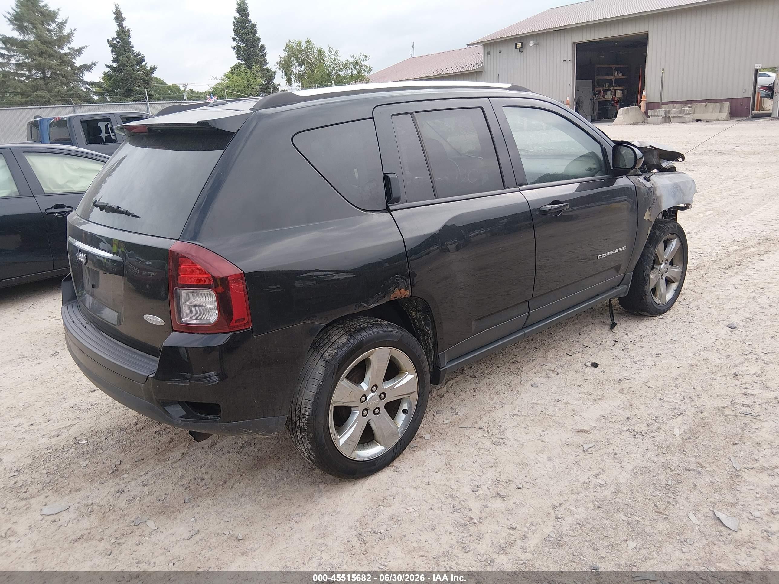 2014 Jeep Compass Latitude Black vin: 1C4NJCEA0ED600443