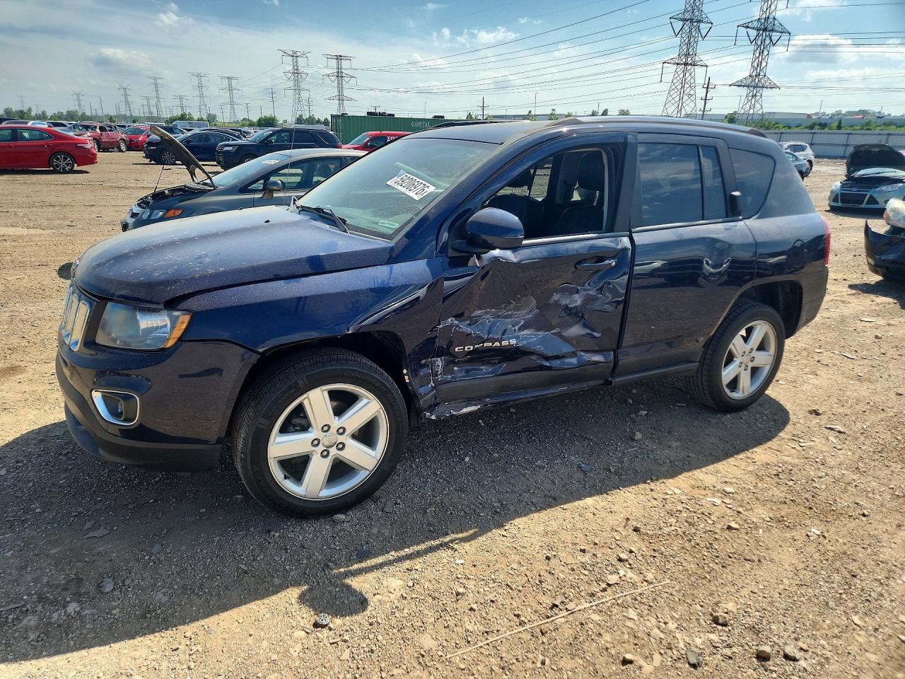 2014 Jeep Compass Latitude Синий vin: 1C4NJCEA0ED678818