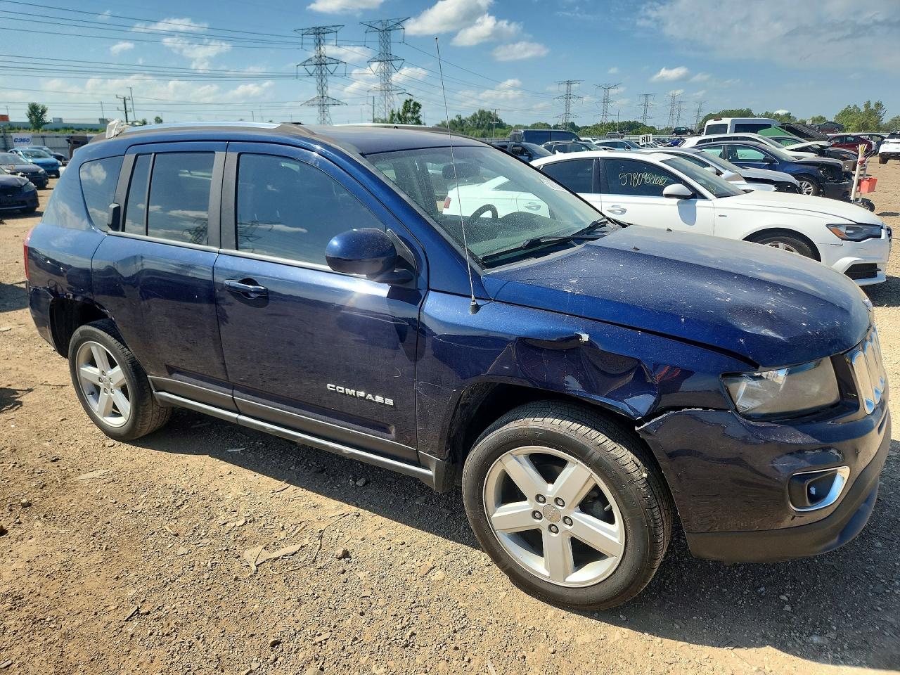 2014 Jeep Compass Latitude Синий vin: 1C4NJCEA0ED678818
