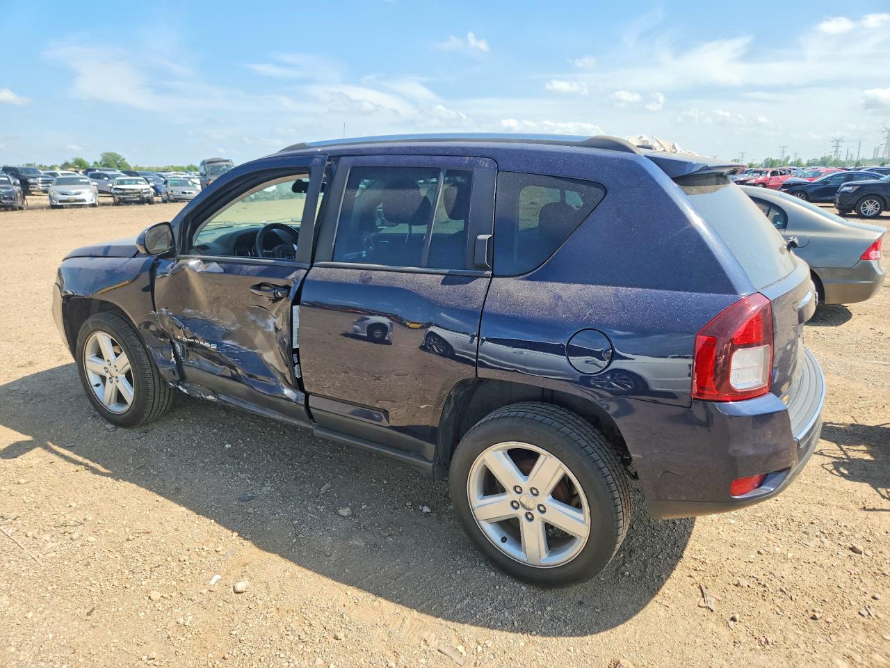 2014 Jeep Compass Latitude Синий vin: 1C4NJCEA0ED678818