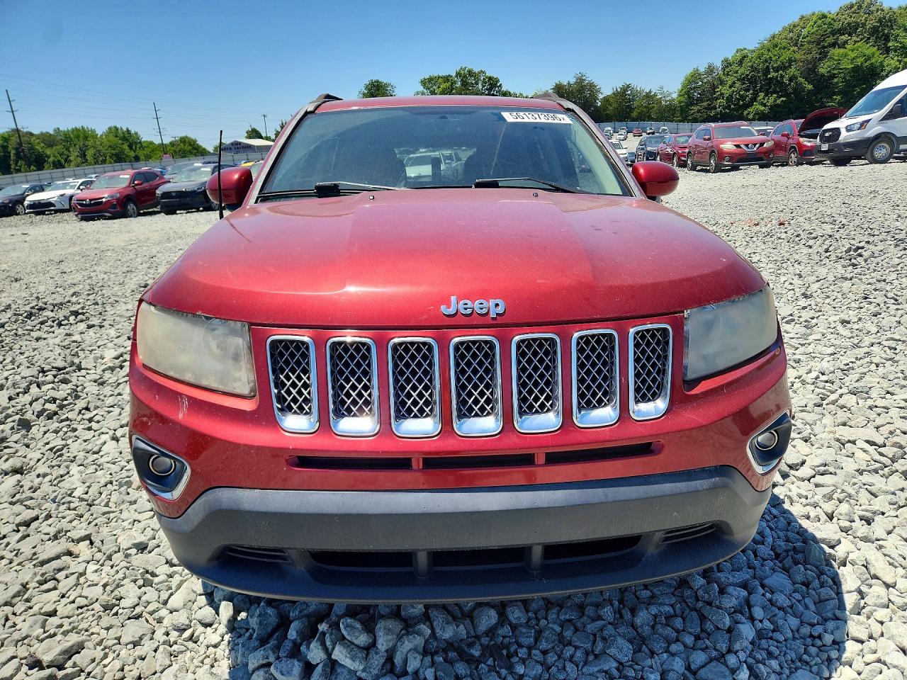 2014 Jeep Compass Latitude Red vin: 1C4NJCEA2ED887011