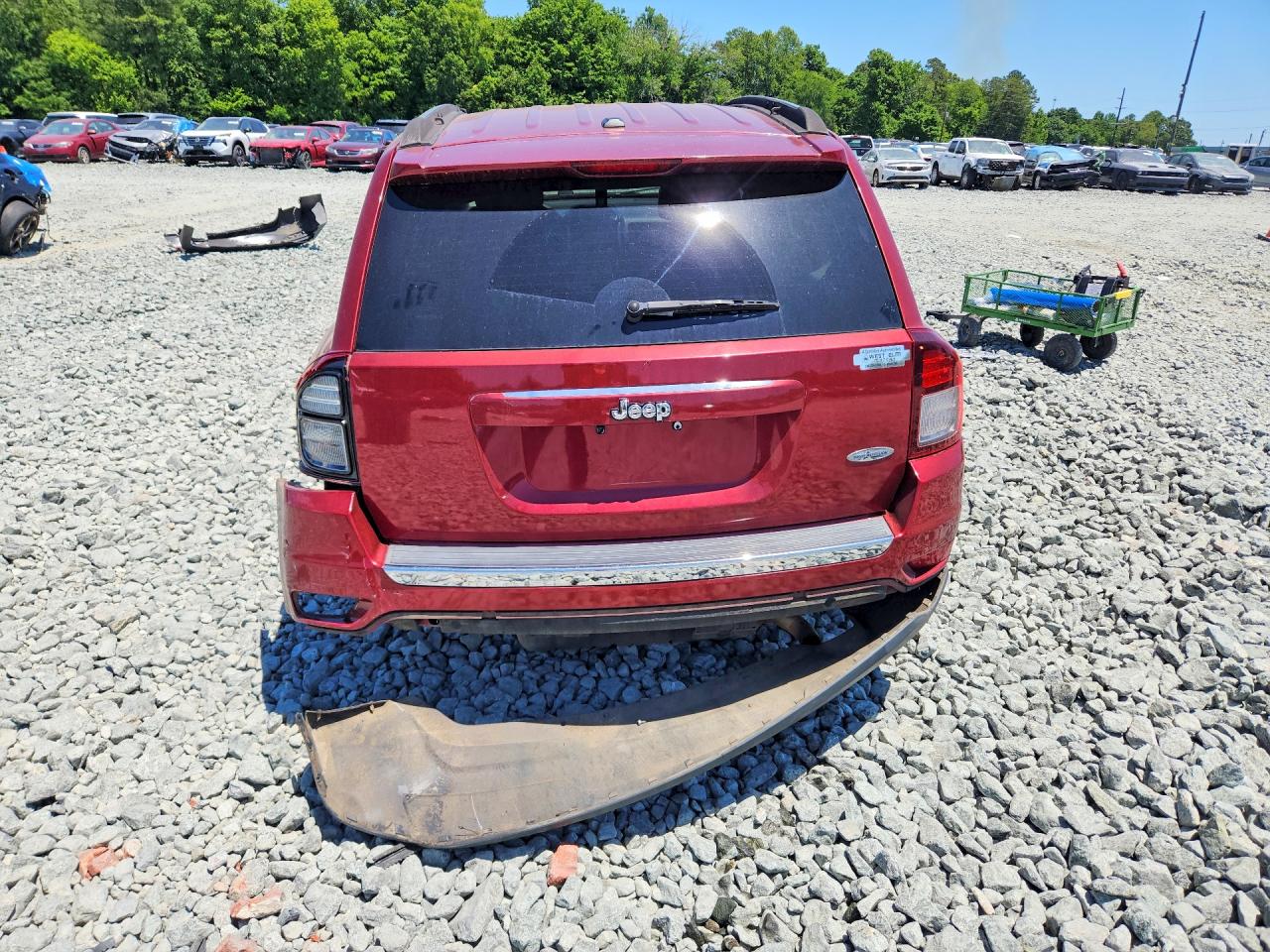 2014 Jeep Compass Latitude Red vin: 1C4NJCEA2ED887011