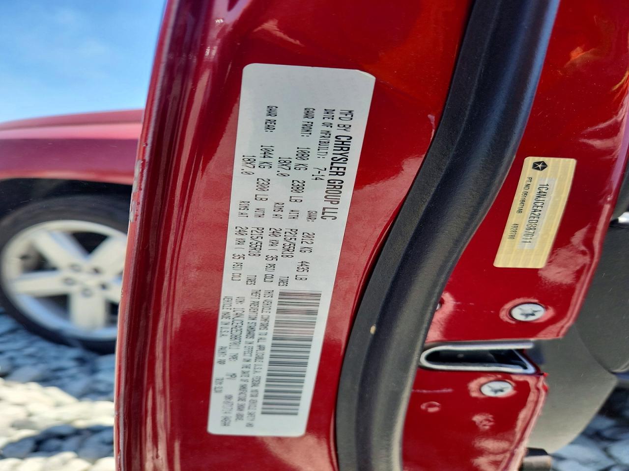 2014 Jeep Compass Latitude Red vin: 1C4NJCEA2ED887011