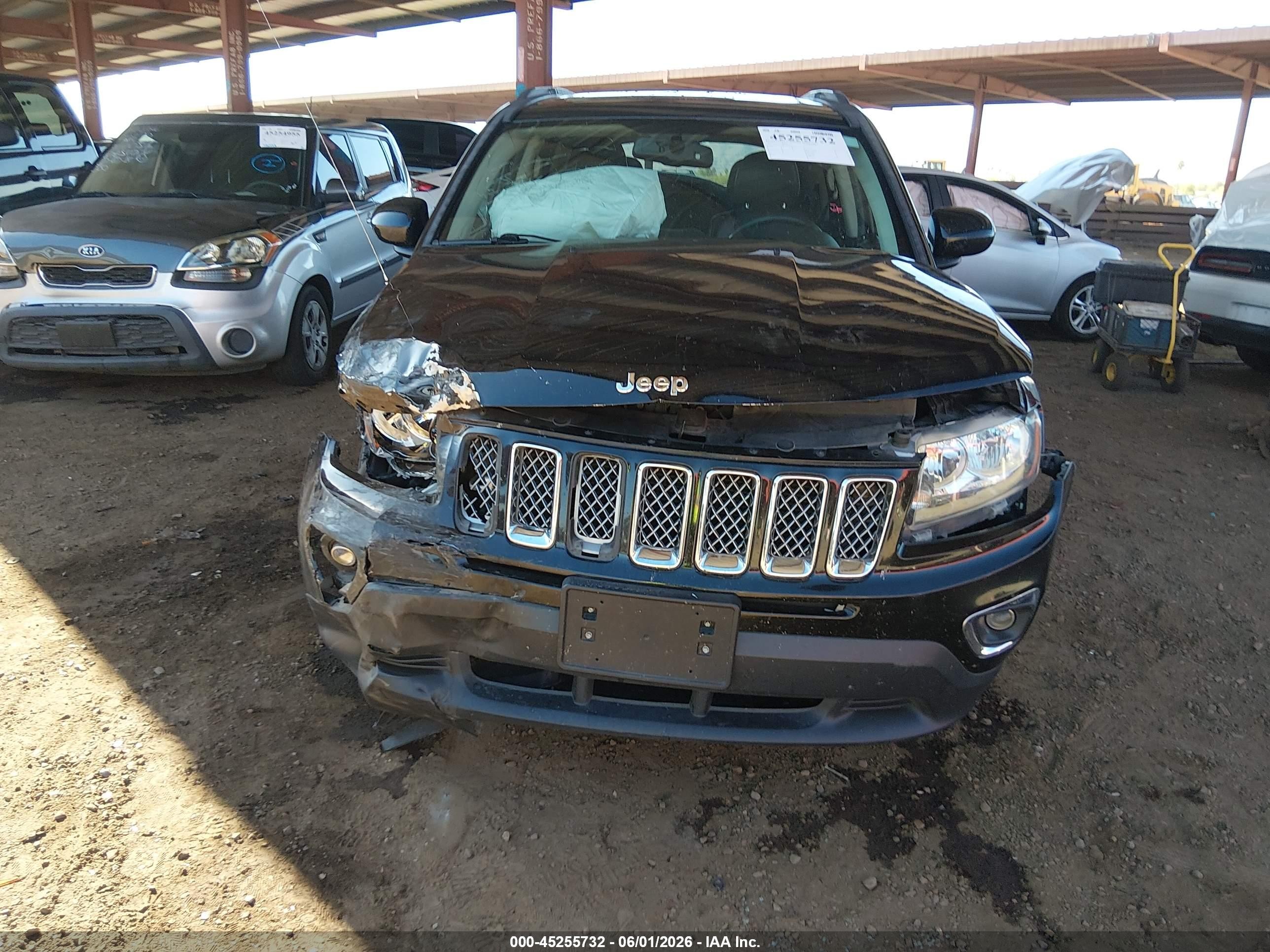 2014 Jeep Compass High Altitude Black vin: 1C4NJCEA5ED680743