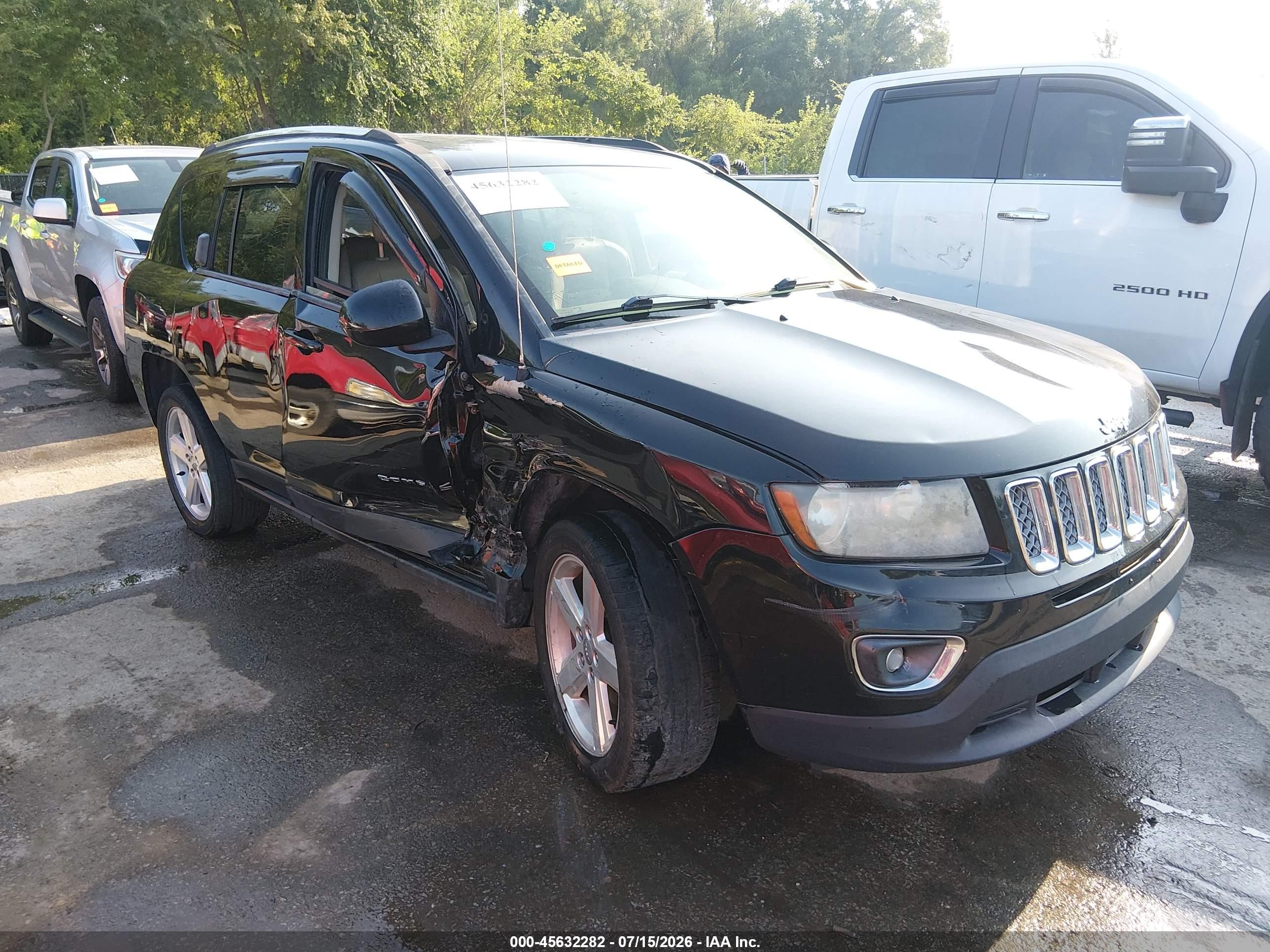 2014 Jeep Compass High Altitude Black vin: 1C4NJCEA5ED729858