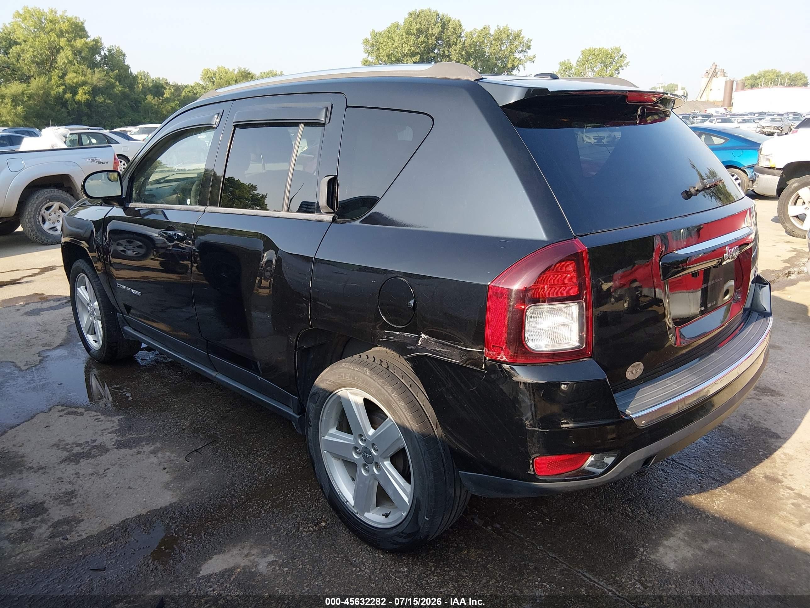 2014 Jeep Compass High Altitude Черный vin: 1C4NJCEA5ED729858