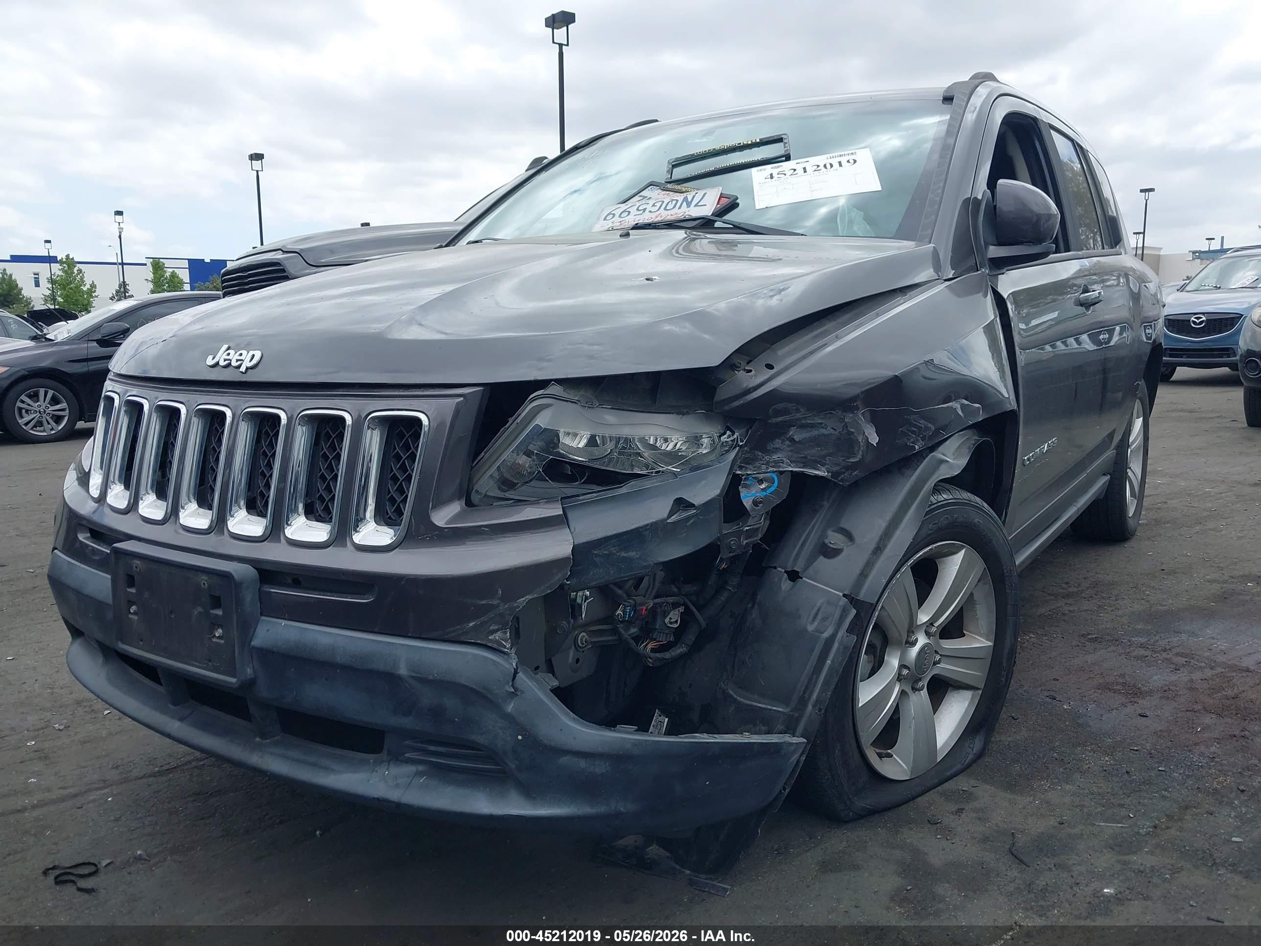 2015 Jeep Compass High Altitude Edition Серый vin: 1C4NJCEA5FD402409