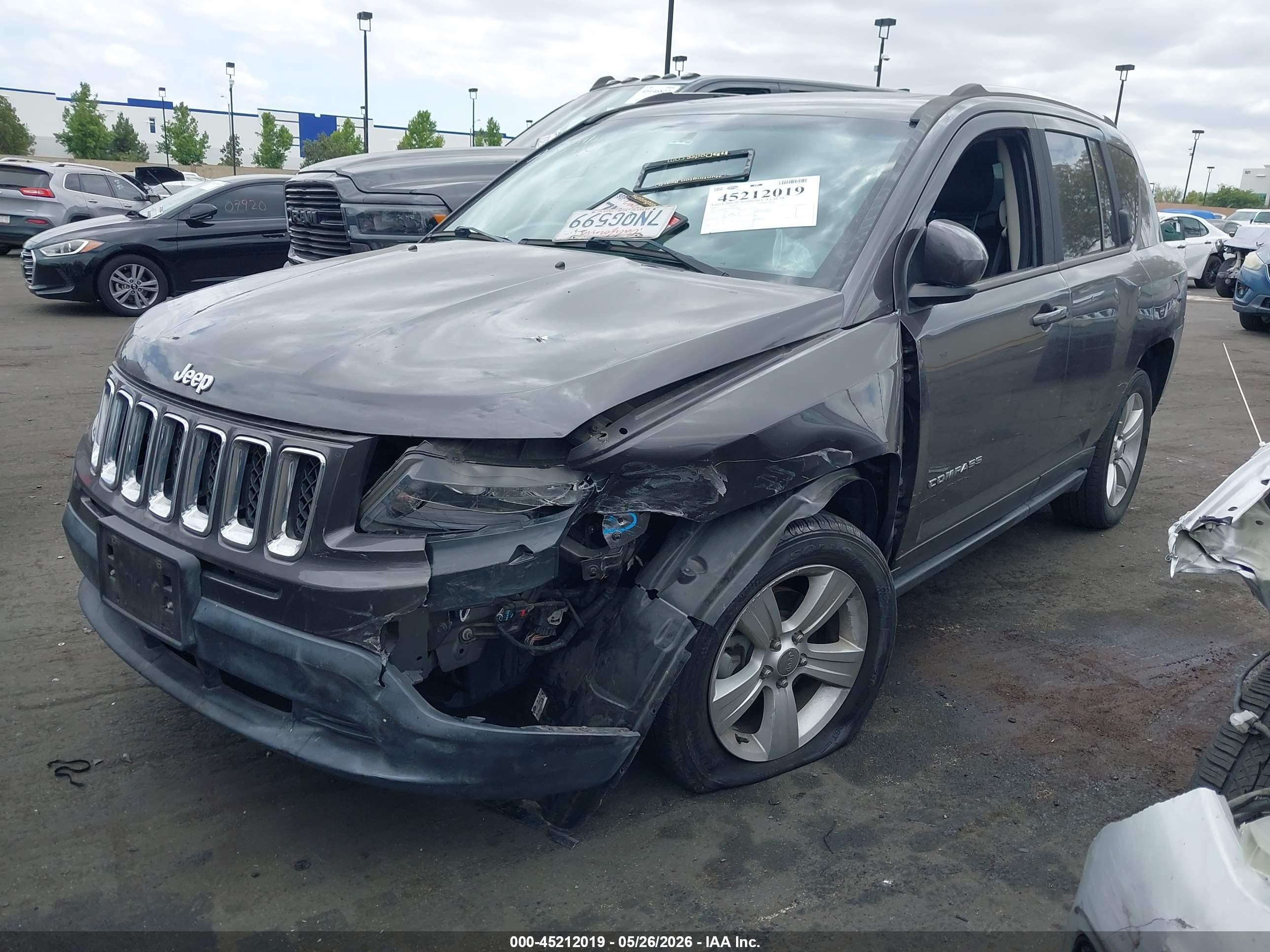 2015 Jeep Compass High Altitude Edition Серый vin: 1C4NJCEA5FD402409