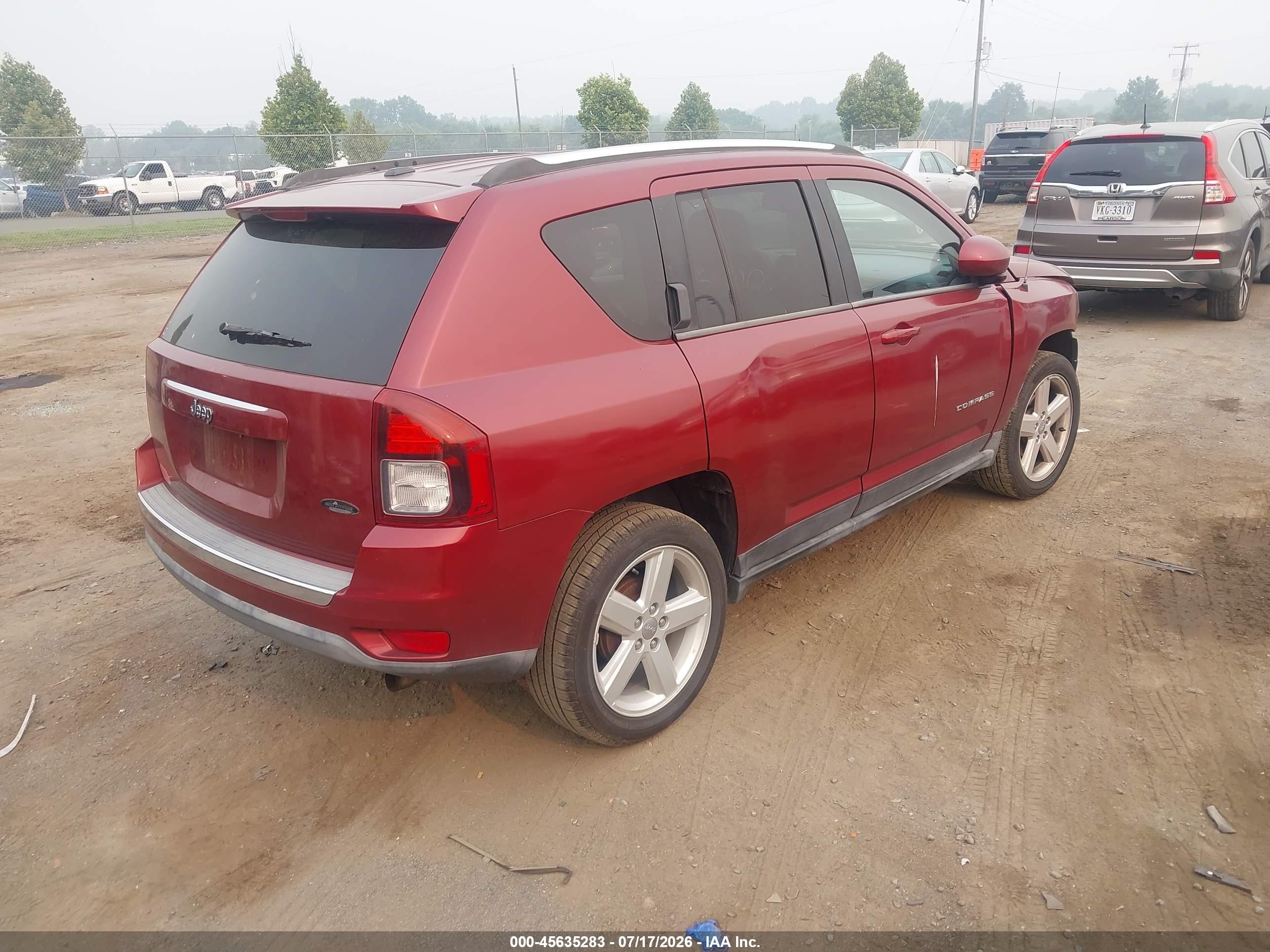 2014 Jeep Compass High Altitude Beige vin: 1C4NJCEA6ED679343