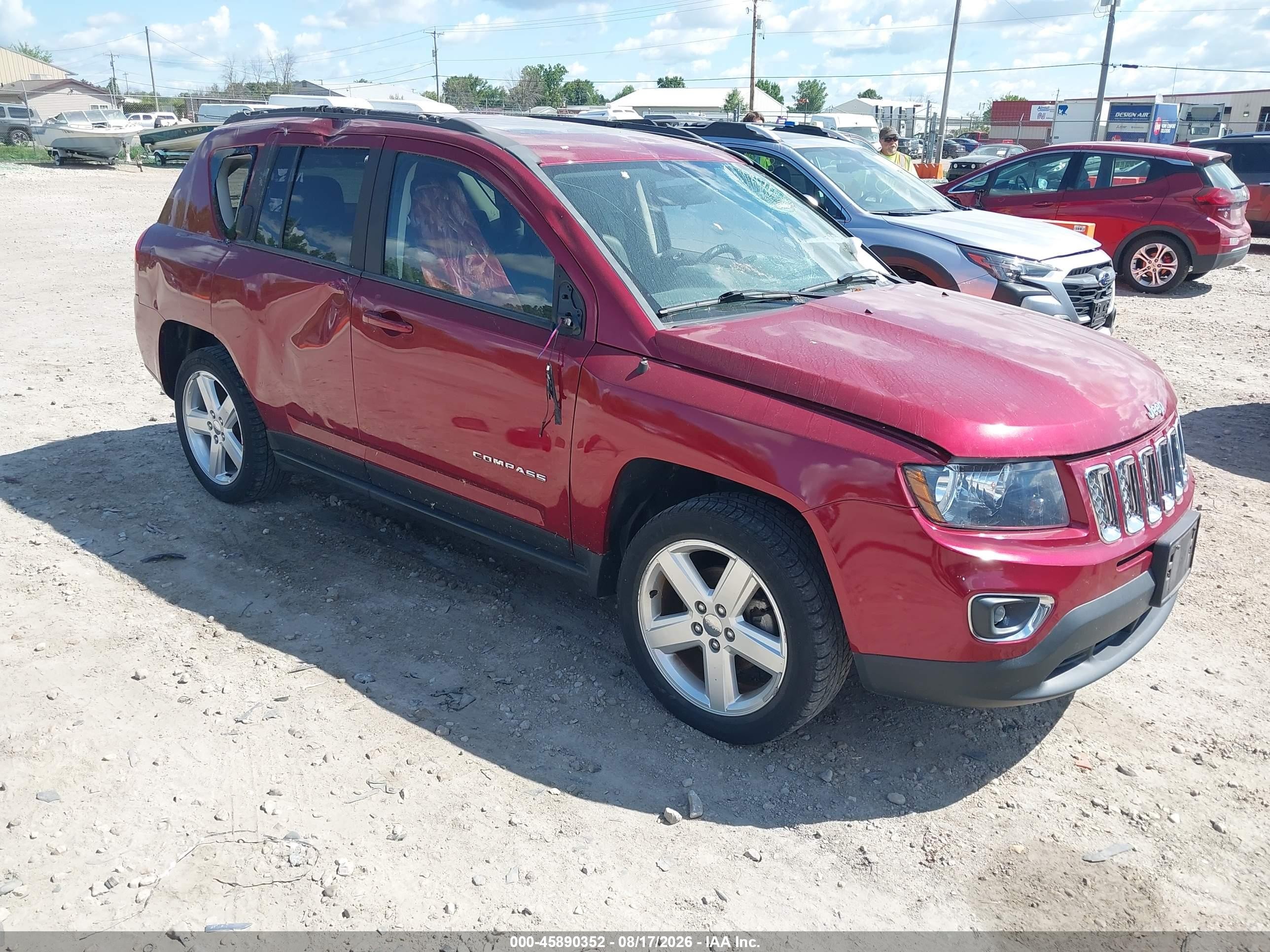 2014 Jeep Compass High Altitude Red vin: 1C4NJCEA6ED681822