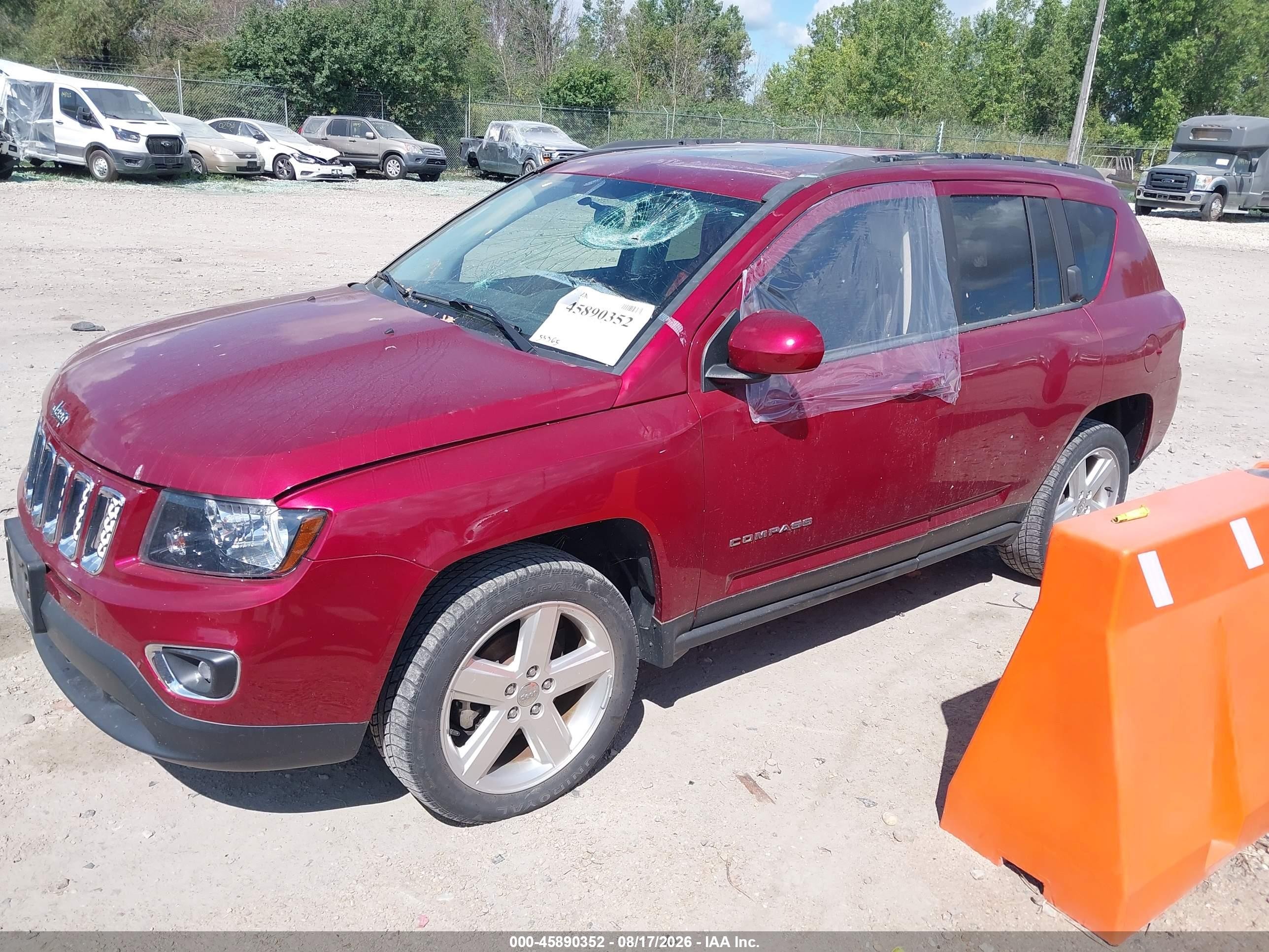 2014 Jeep Compass High Altitude Red vin: 1C4NJCEA6ED681822