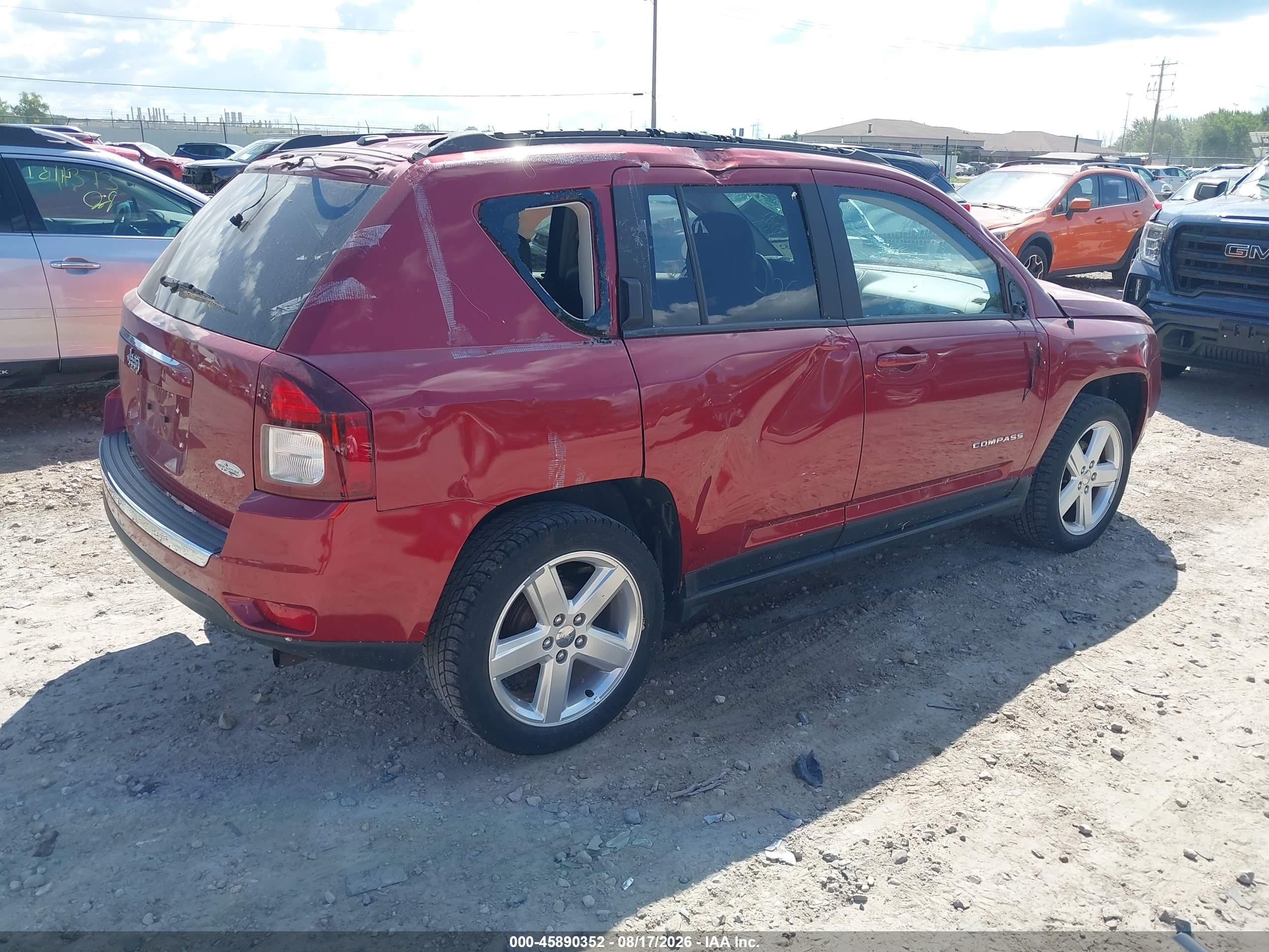 2014 Jeep Compass High Altitude Red vin: 1C4NJCEA6ED681822