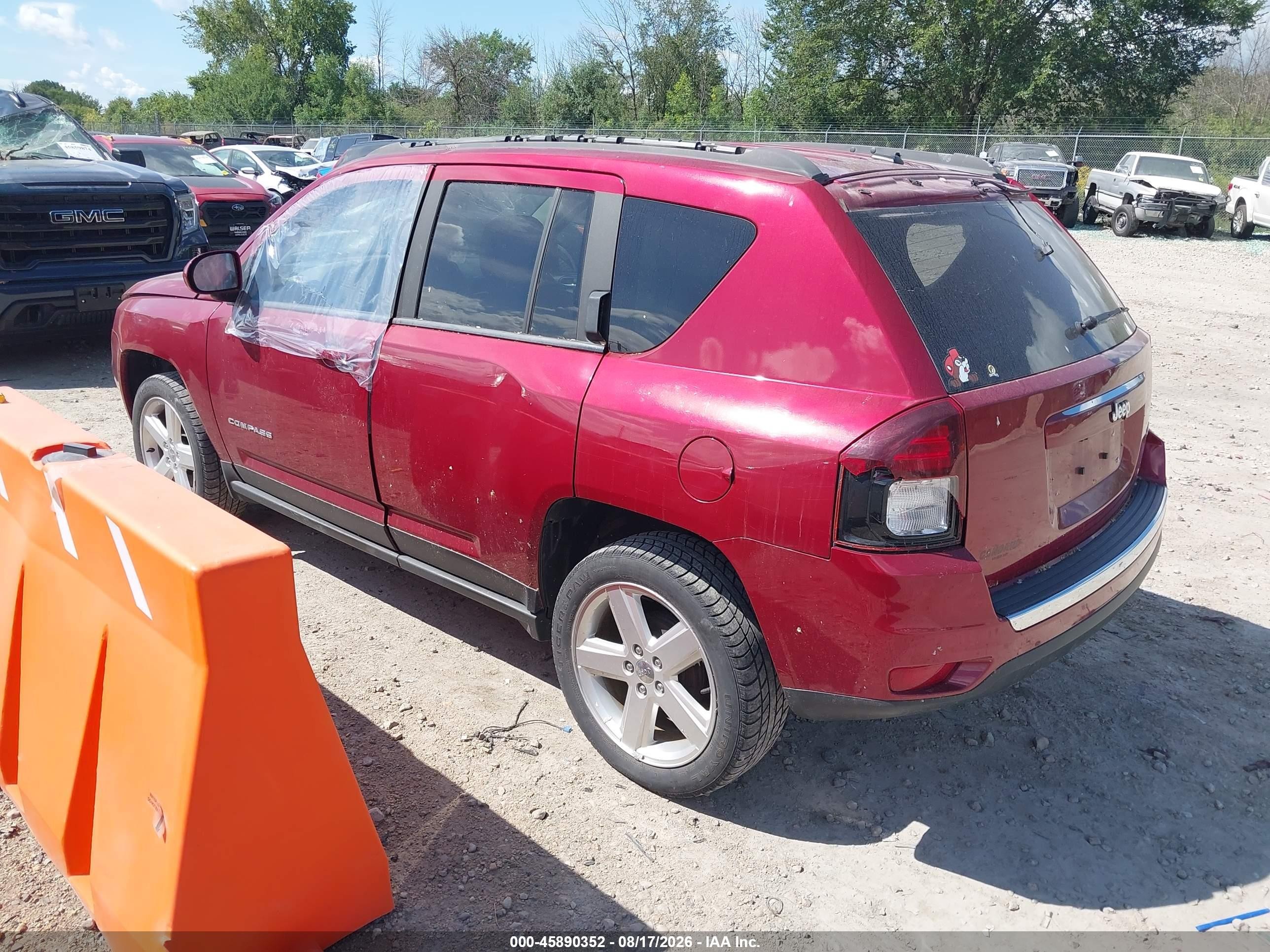 2014 Jeep Compass High Altitude Red vin: 1C4NJCEA6ED681822