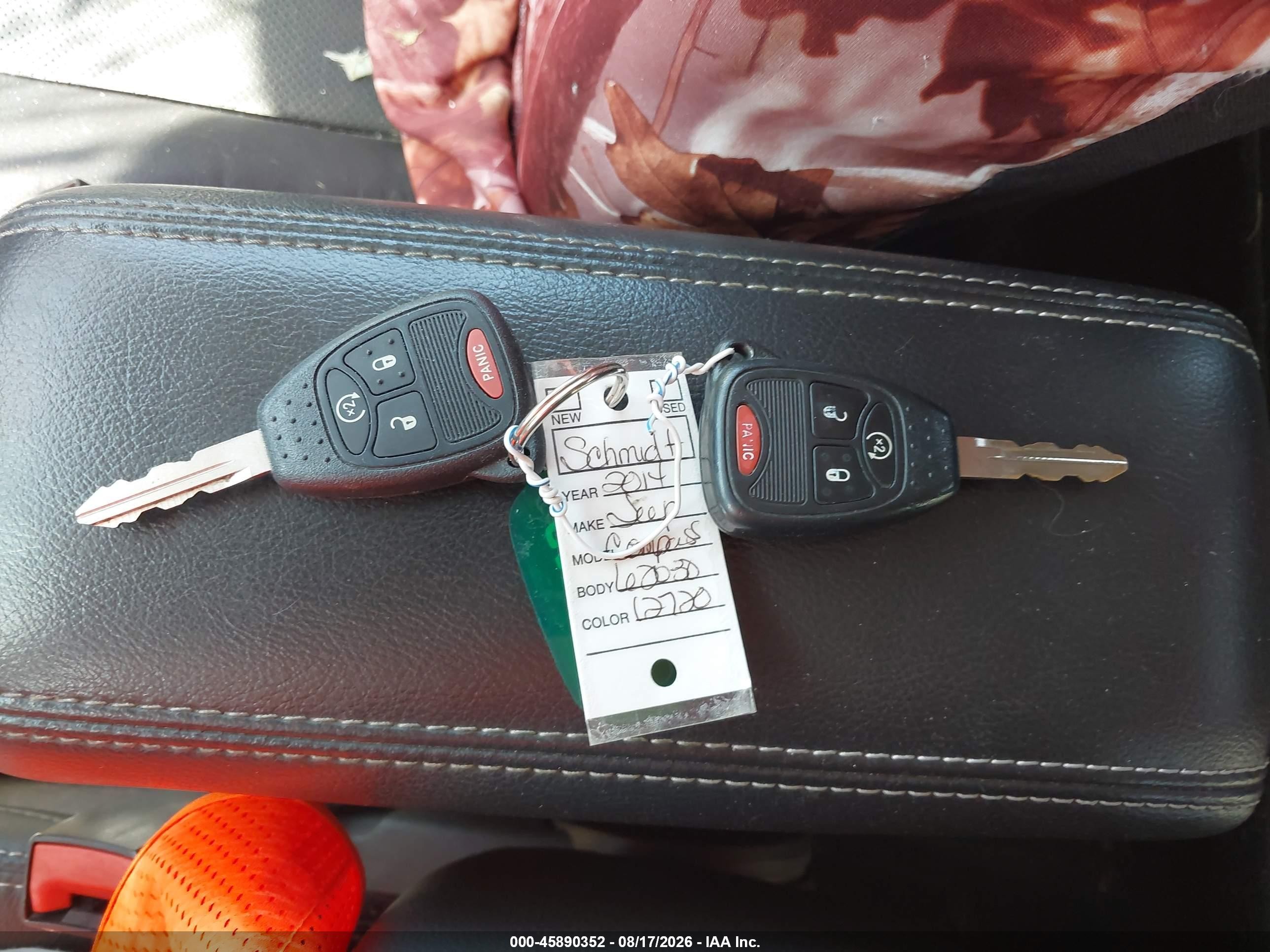 2014 Jeep Compass High Altitude Red vin: 1C4NJCEA6ED681822