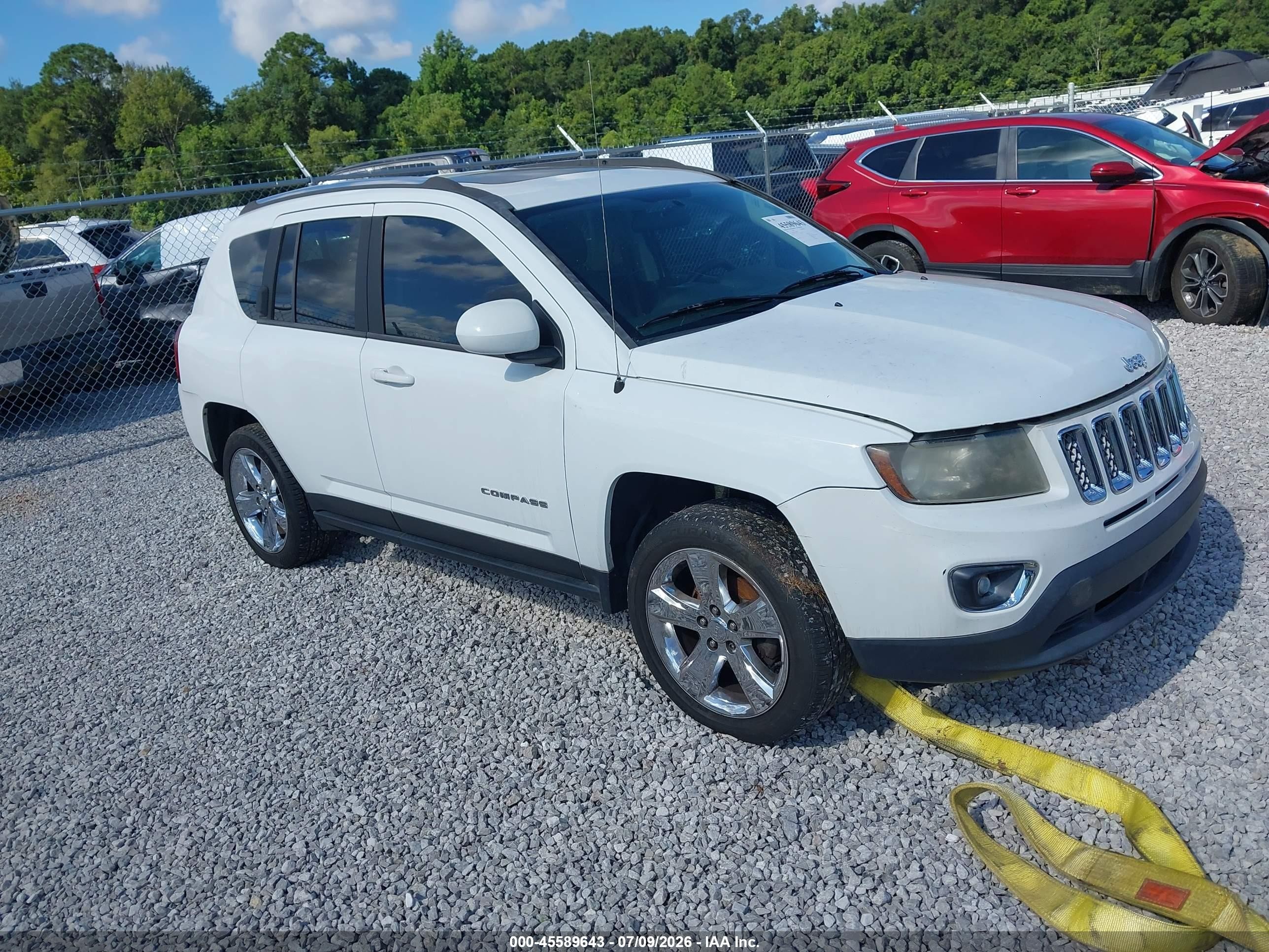 2015 Jeep Compass High Altitude Edition Белый vin: 1C4NJCEA6FD209802