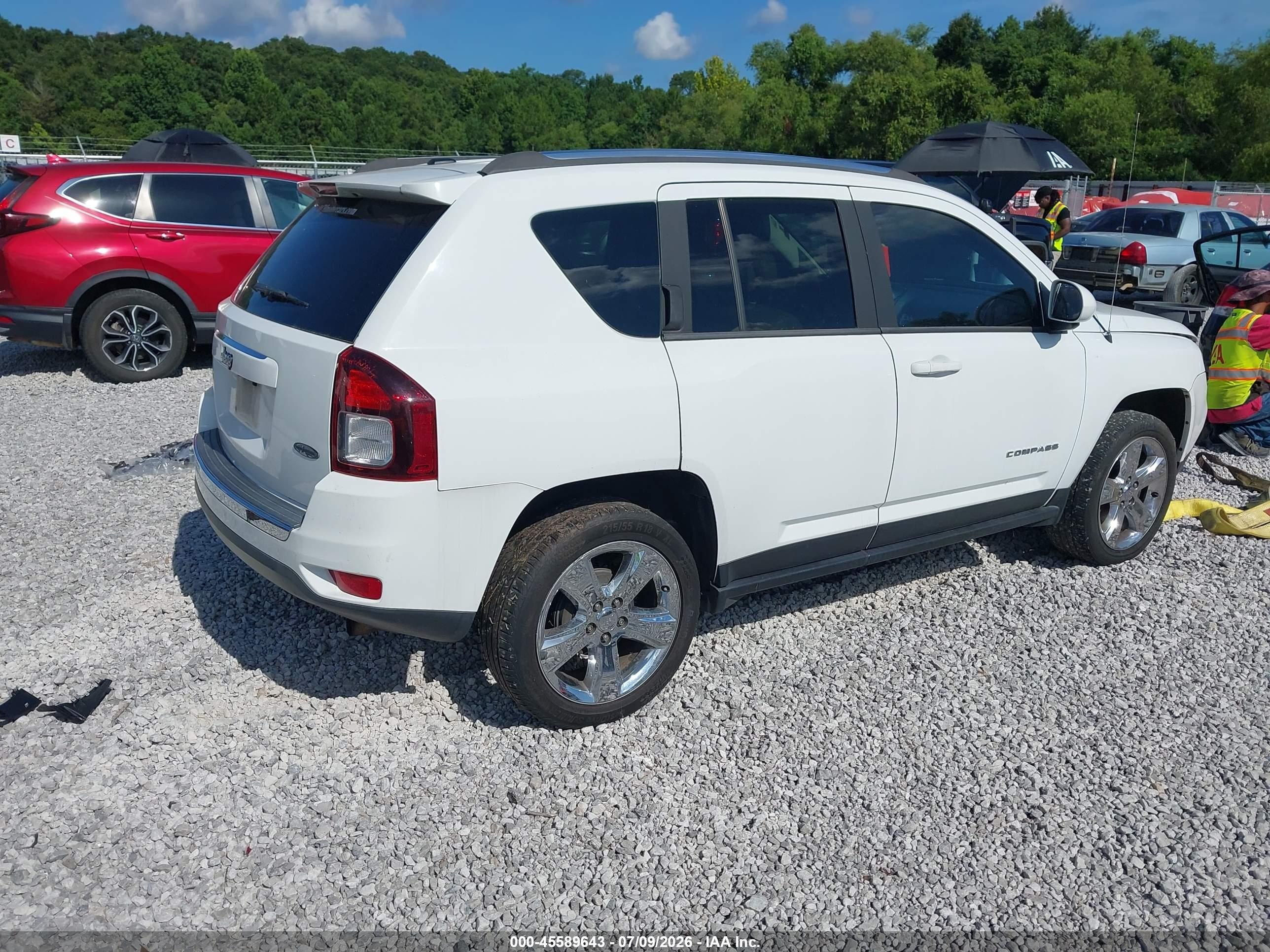 2015 Jeep Compass High Altitude Edition Белый vin: 1C4NJCEA6FD209802