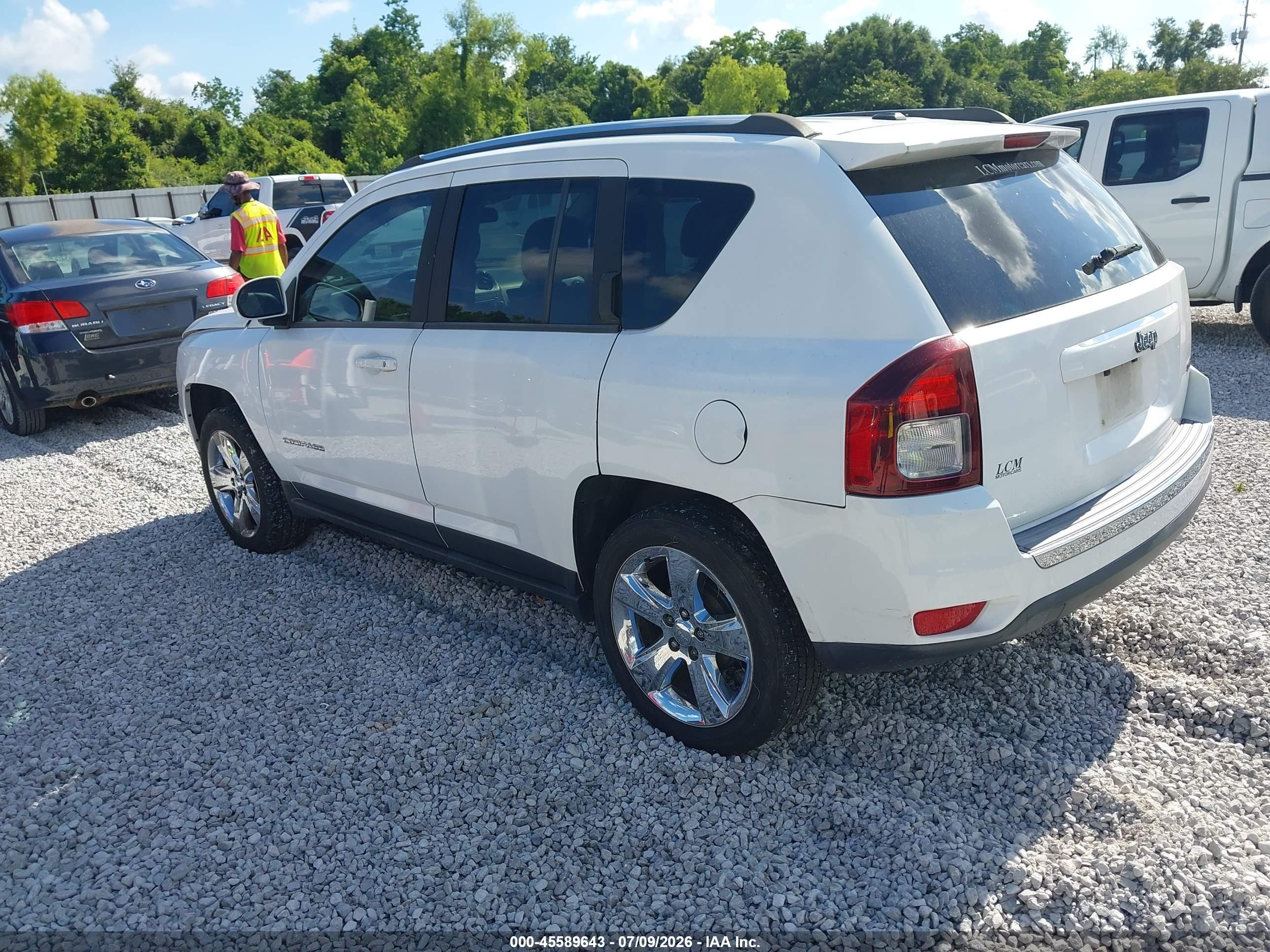 2015 Jeep Compass High Altitude Edition Белый vin: 1C4NJCEA6FD209802