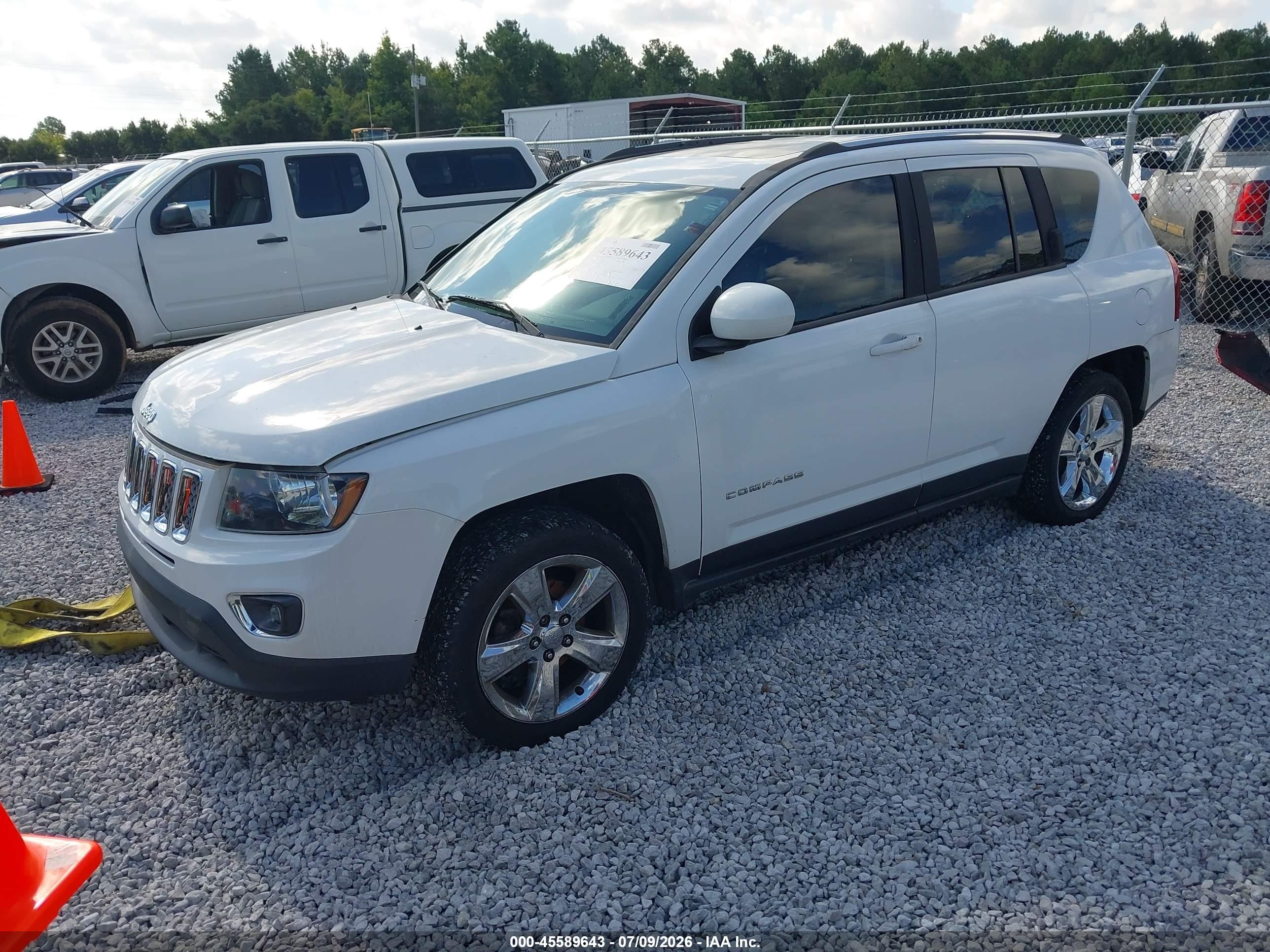 2015 Jeep Compass High Altitude Edition Белый vin: 1C4NJCEA6FD209802