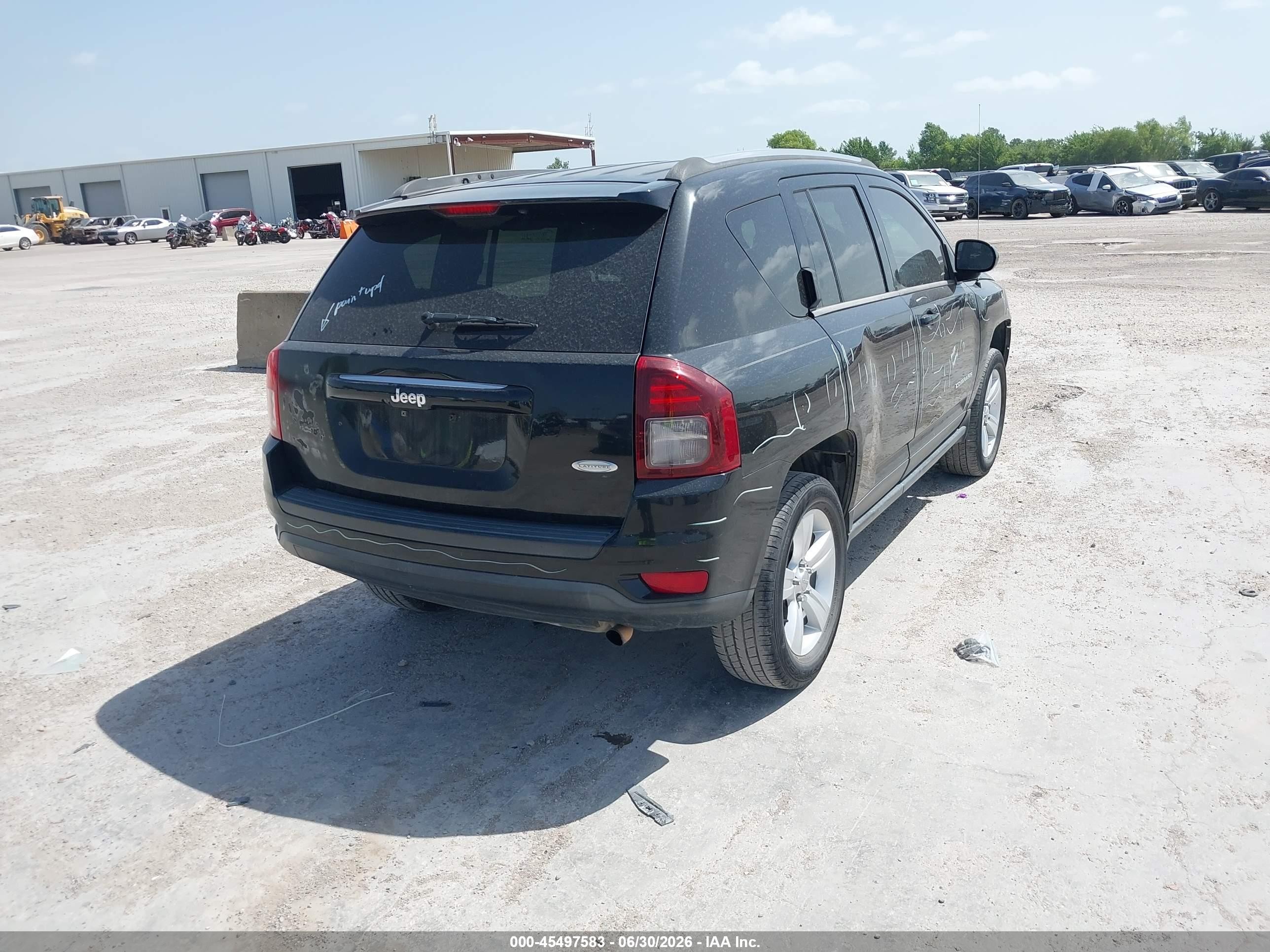 2014 Jeep Compass Latitude Black vin: 1C4NJCEA7ED643693