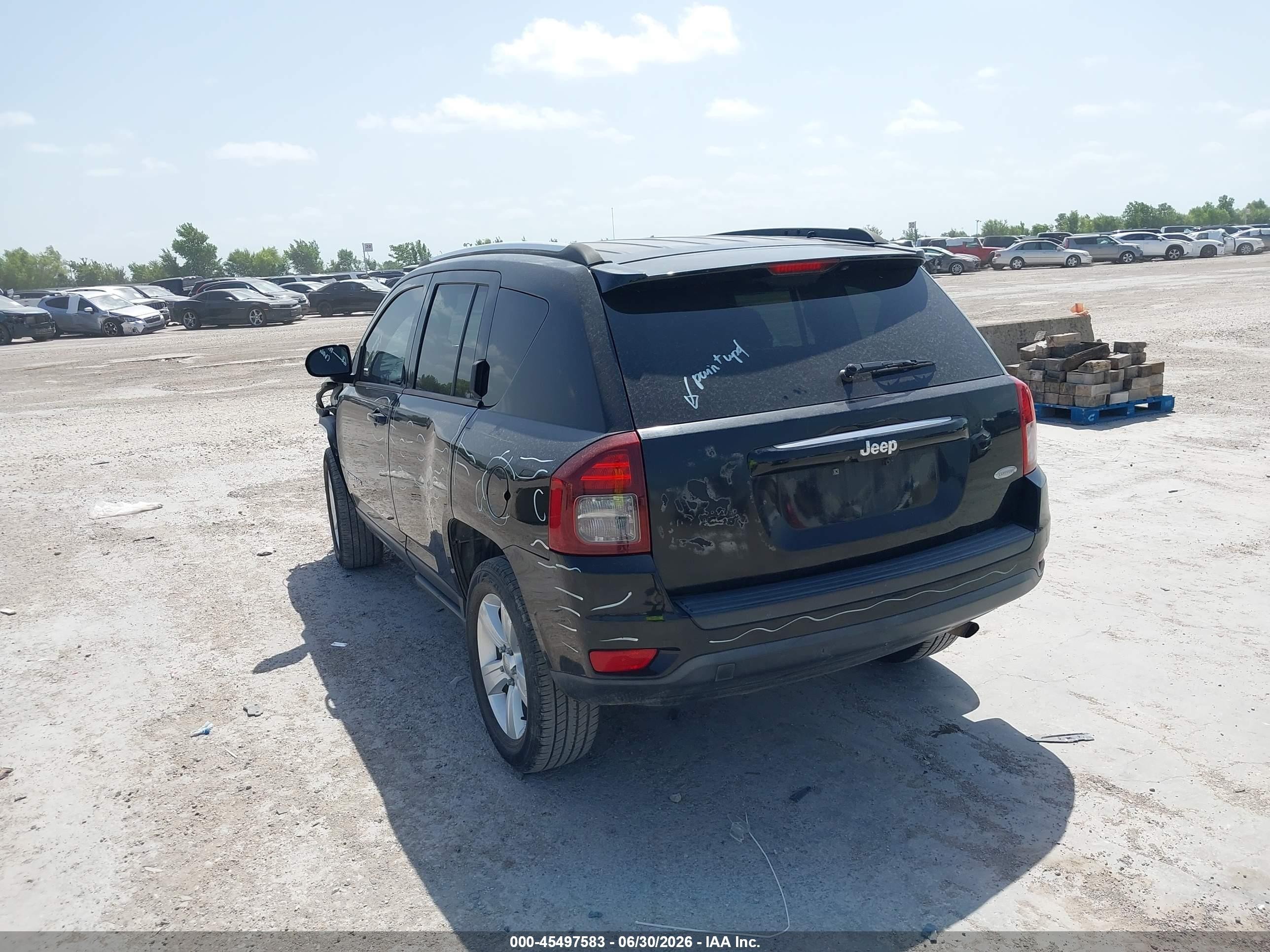 2014 Jeep Compass Latitude Black vin: 1C4NJCEA7ED643693