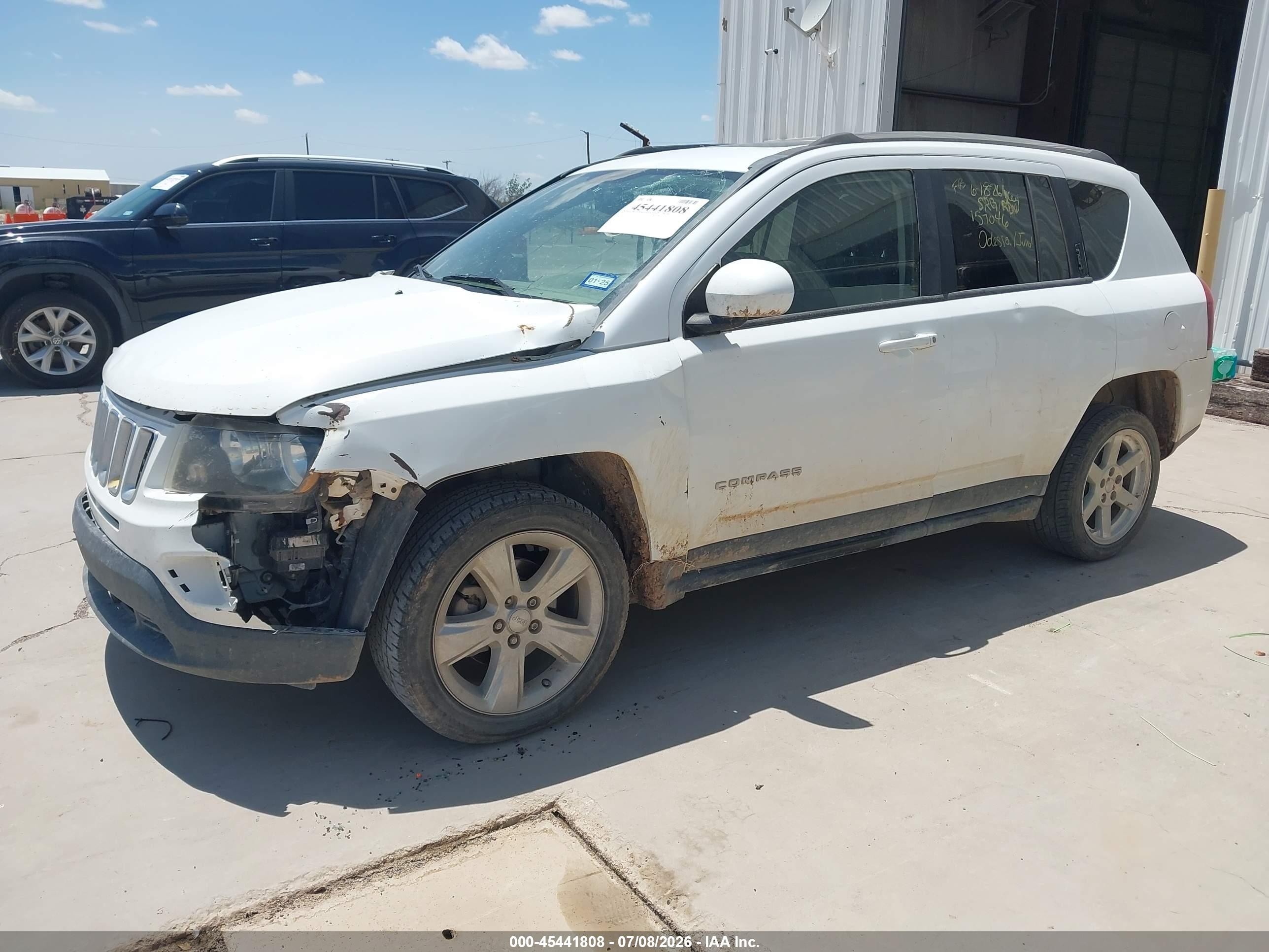 2015 Jeep Compass High Altitude Edition Белый vin: 1C4NJCEA7FD157046