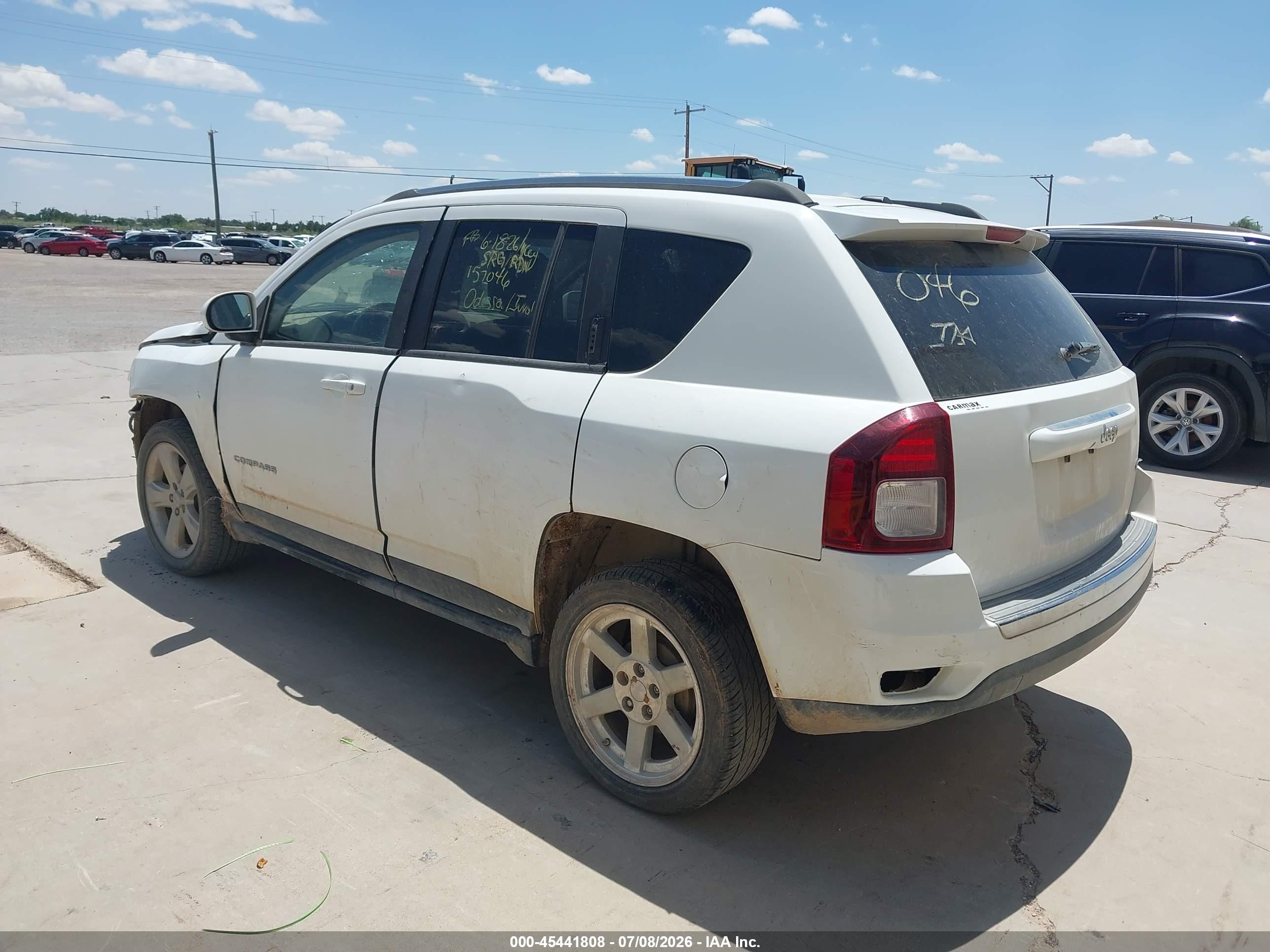 2015 Jeep Compass High Altitude Edition Белый vin: 1C4NJCEA7FD157046