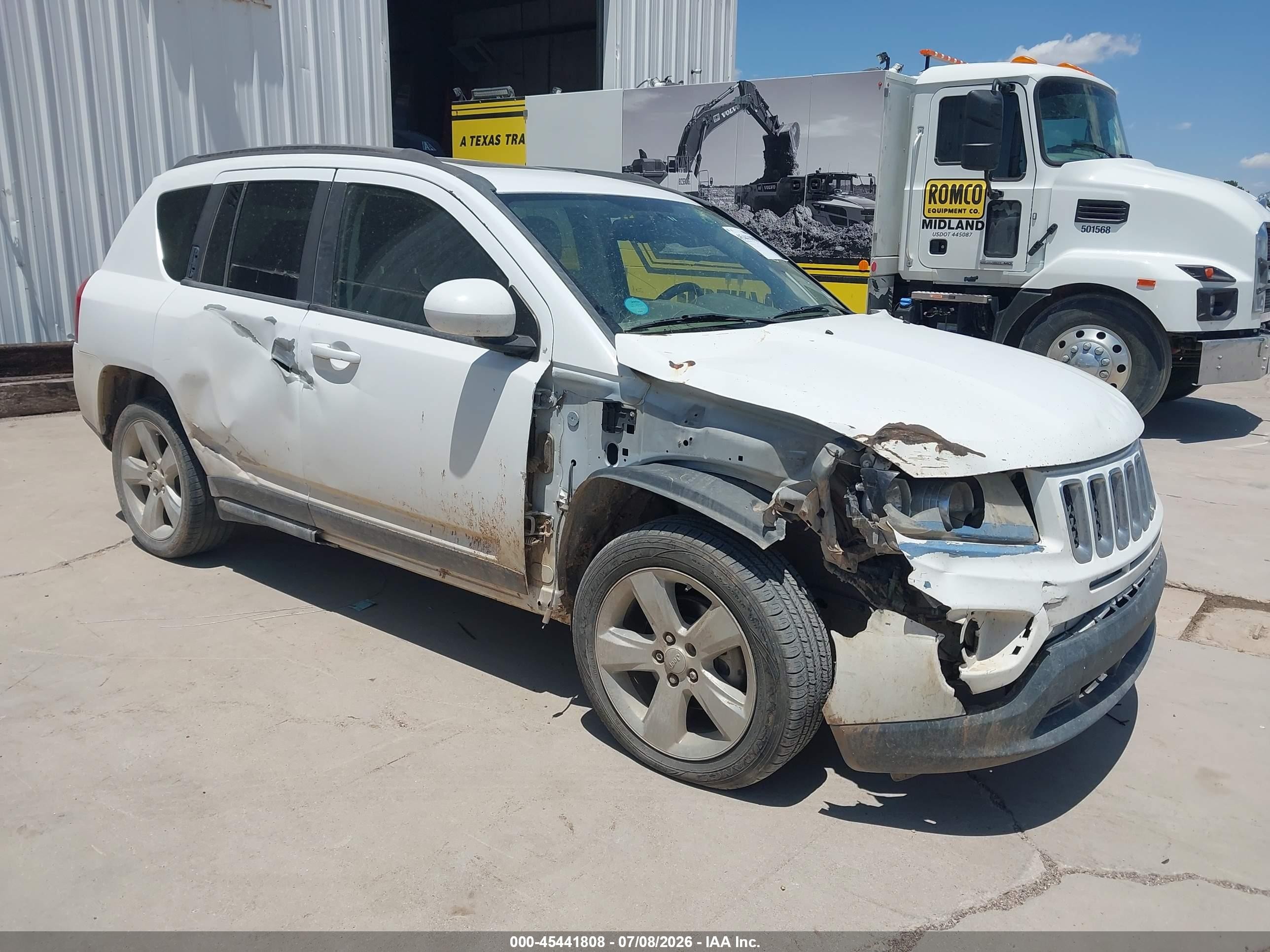 2015 Jeep Compass High Altitude Edition Белый vin: 1C4NJCEA7FD157046