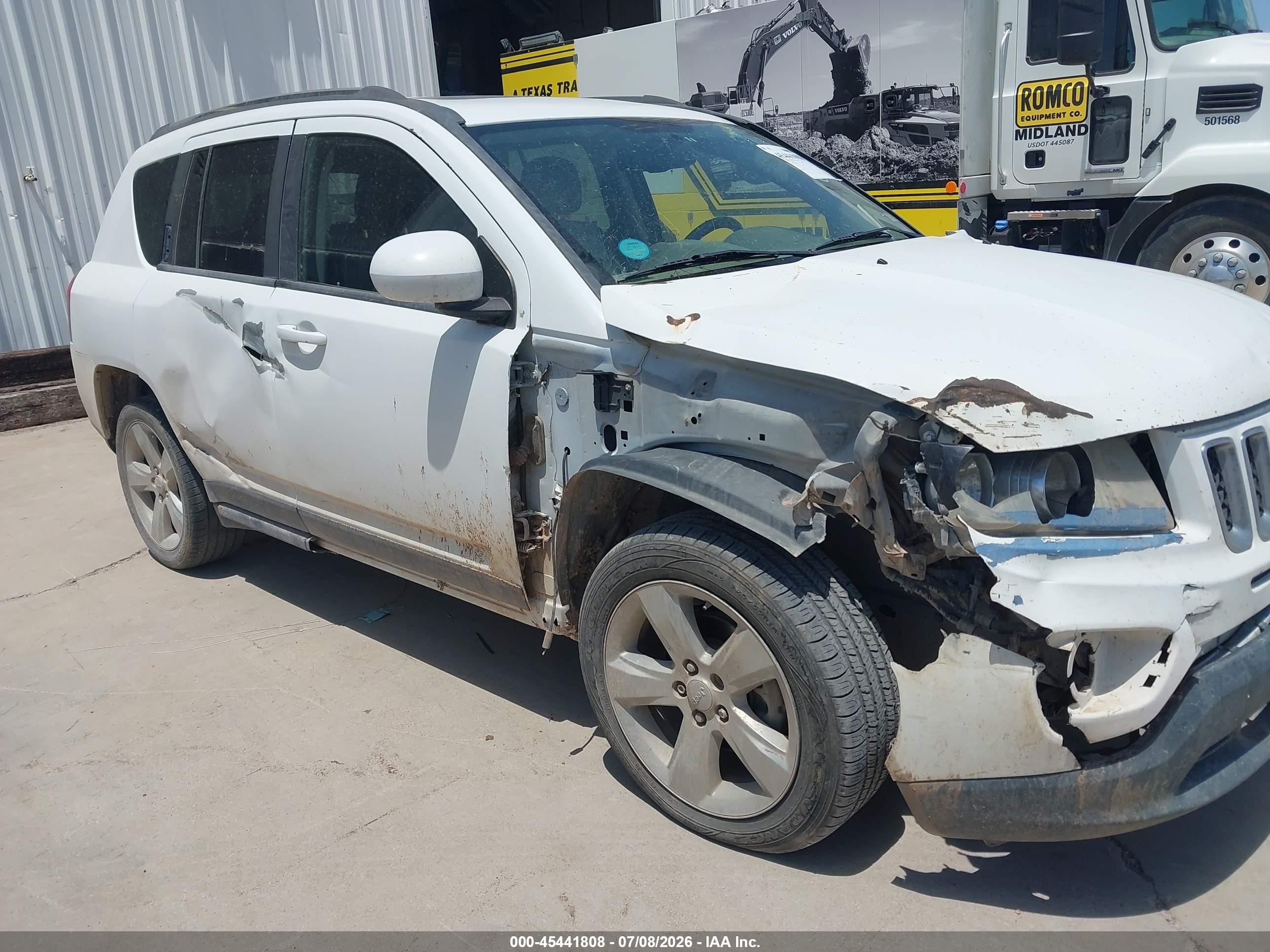 2015 Jeep Compass High Altitude Edition Белый vin: 1C4NJCEA7FD157046
