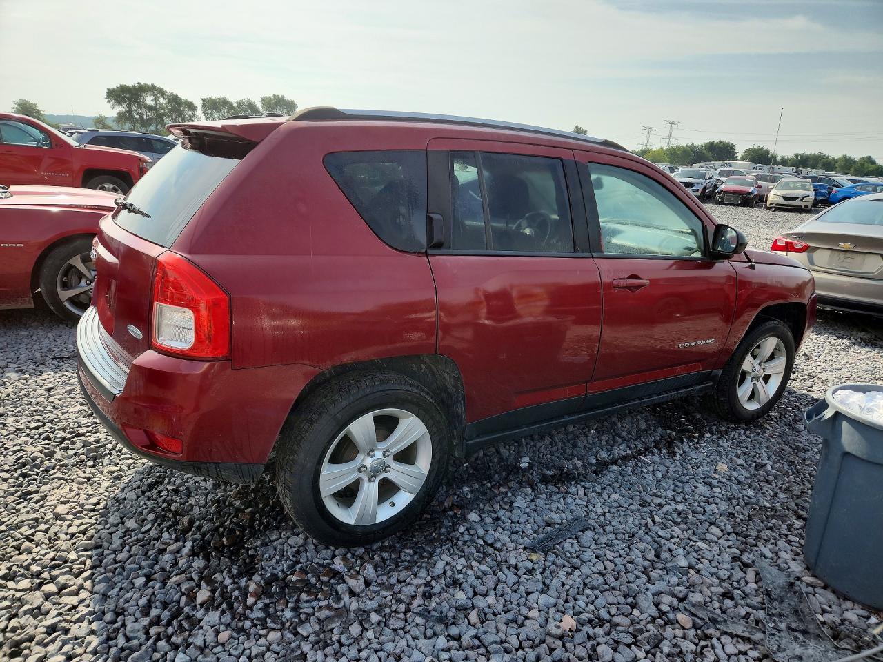 2012 Jeep Compass Latitude Red vin: 1C4NJCEA8CD539355