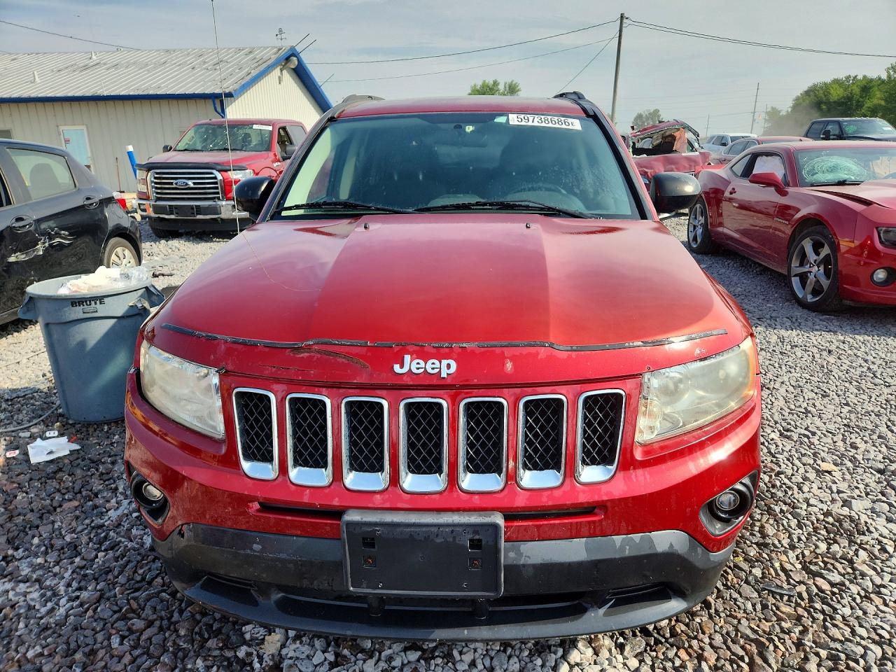 2012 Jeep Compass Latitude Red vin: 1C4NJCEA8CD539355