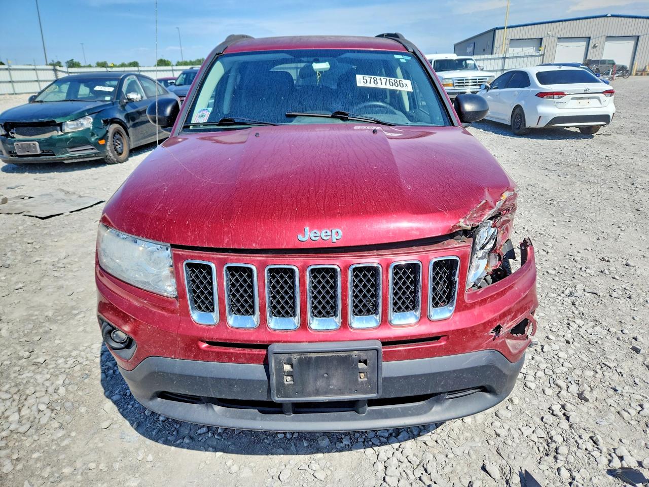 2013 Jeep Compass Latitude Red vin: 1C4NJCEAXDD187705