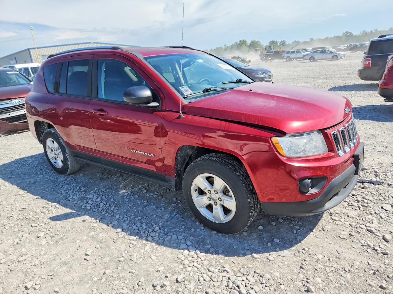 2013 Jeep Compass Latitude Red vin: 1C4NJCEAXDD187705