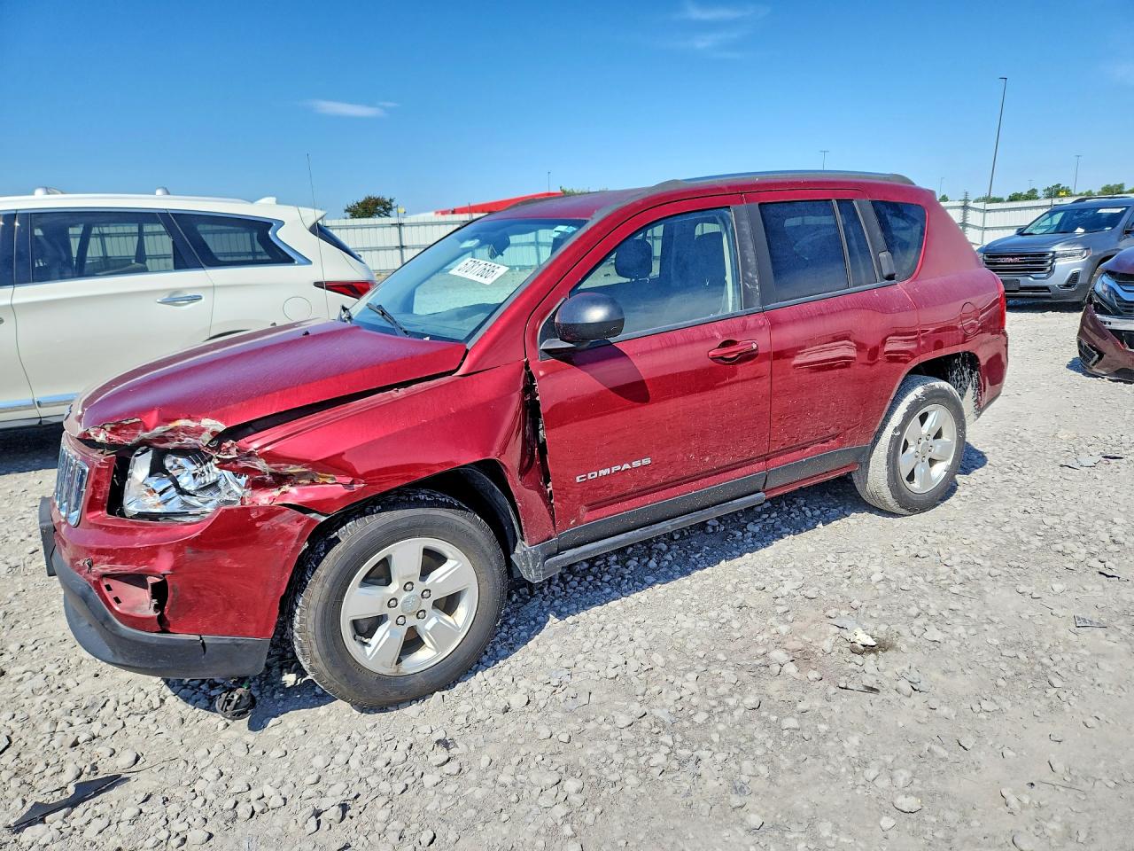 2013 Jeep Compass Latitude Red vin: 1C4NJCEAXDD187705