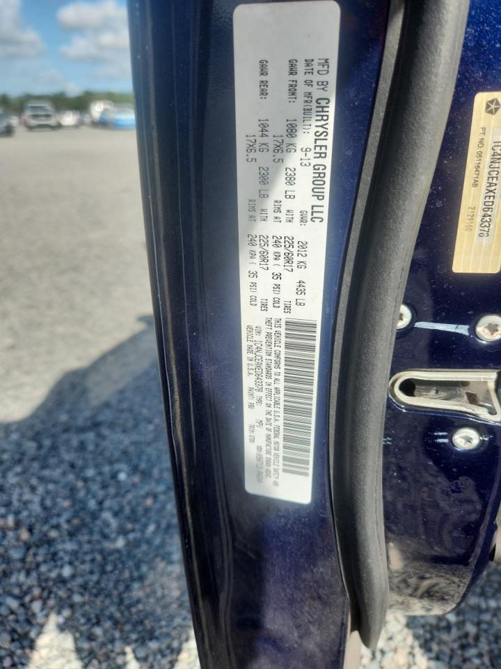 2014 Jeep Compass Latitude Blue vin: 1C4NJCEAXED643378