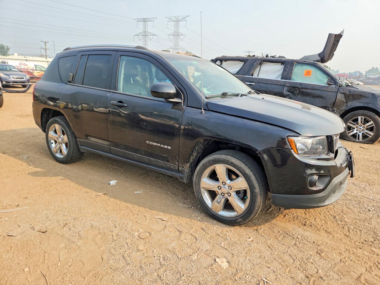 2014 Jeep Compass Latitude Black vin: 1C4NJCEB1ED696625