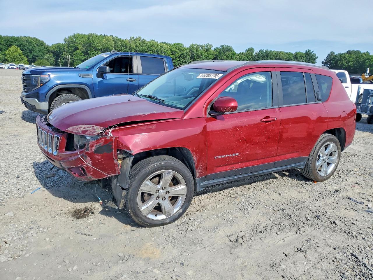 2014 Jeep Compass Latitude Red vin: 1C4NJCEB2ED703761