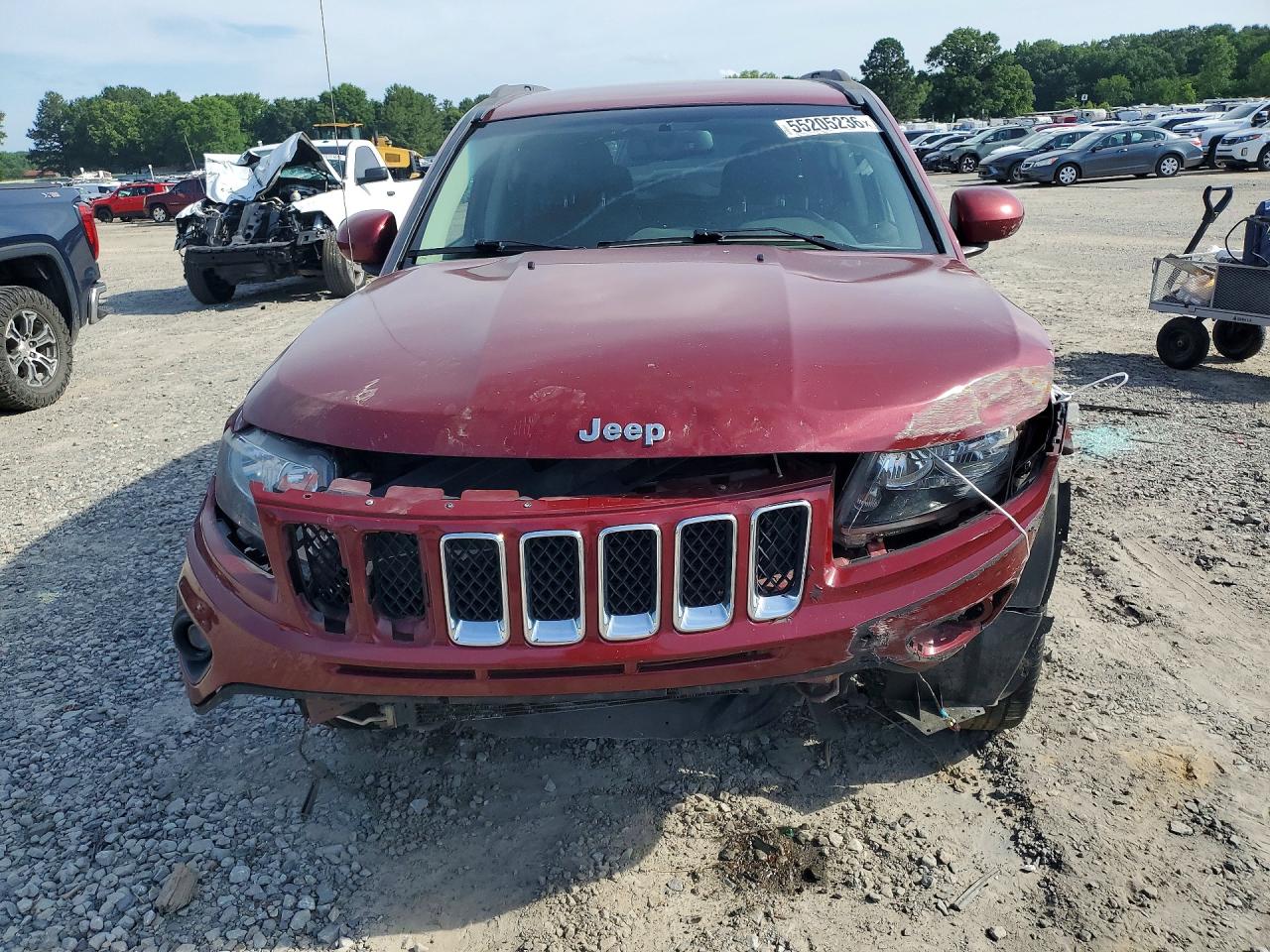 2014 Jeep Compass Latitude Red vin: 1C4NJCEB2ED703761