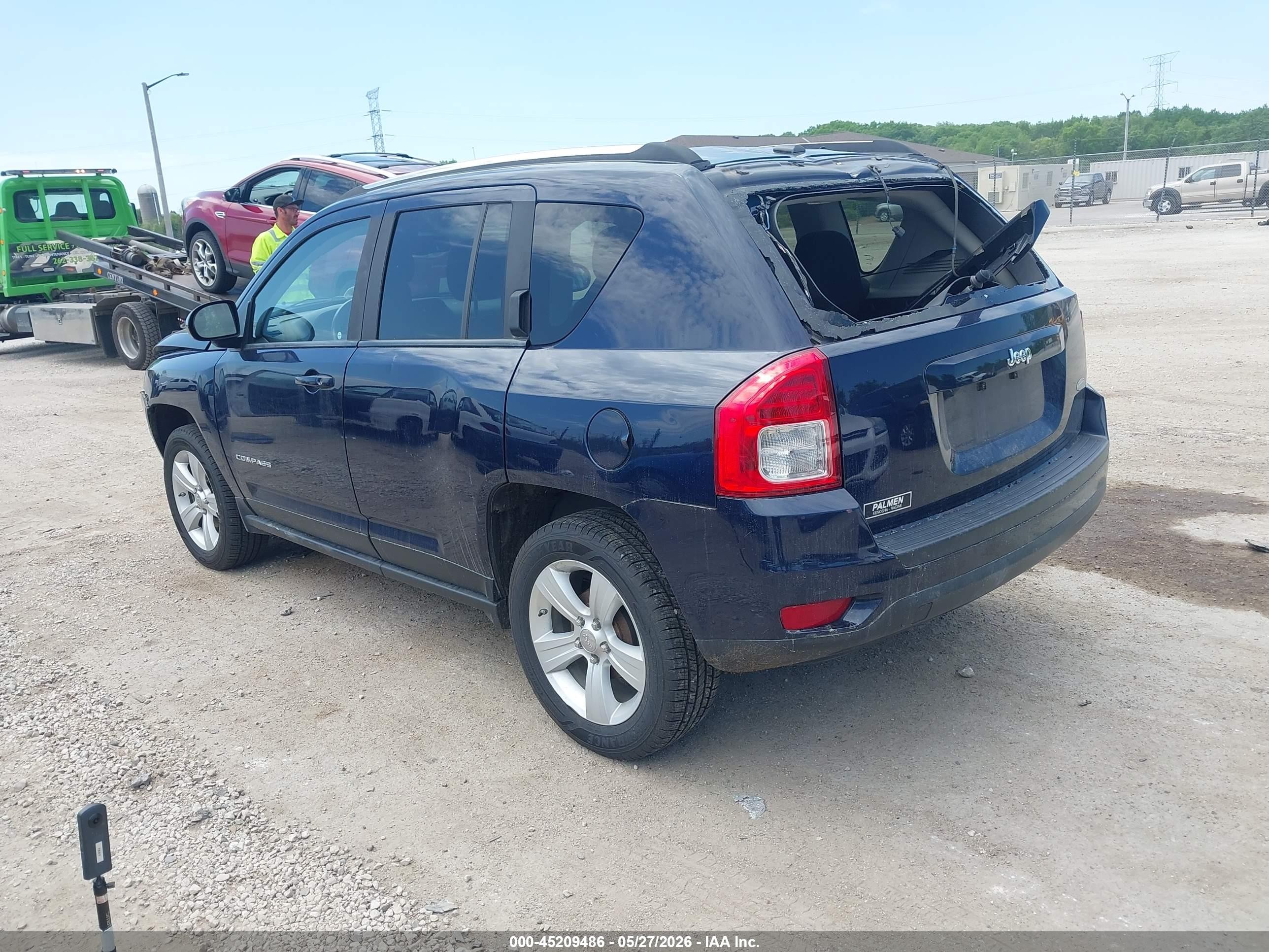 2012 Jeep Compass Latitude Синий vin: 1C4NJCEB3CD601446
