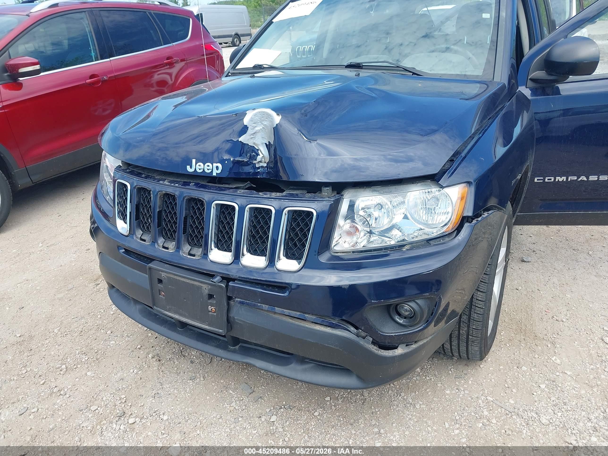2012 Jeep Compass Latitude Синий vin: 1C4NJCEB3CD601446