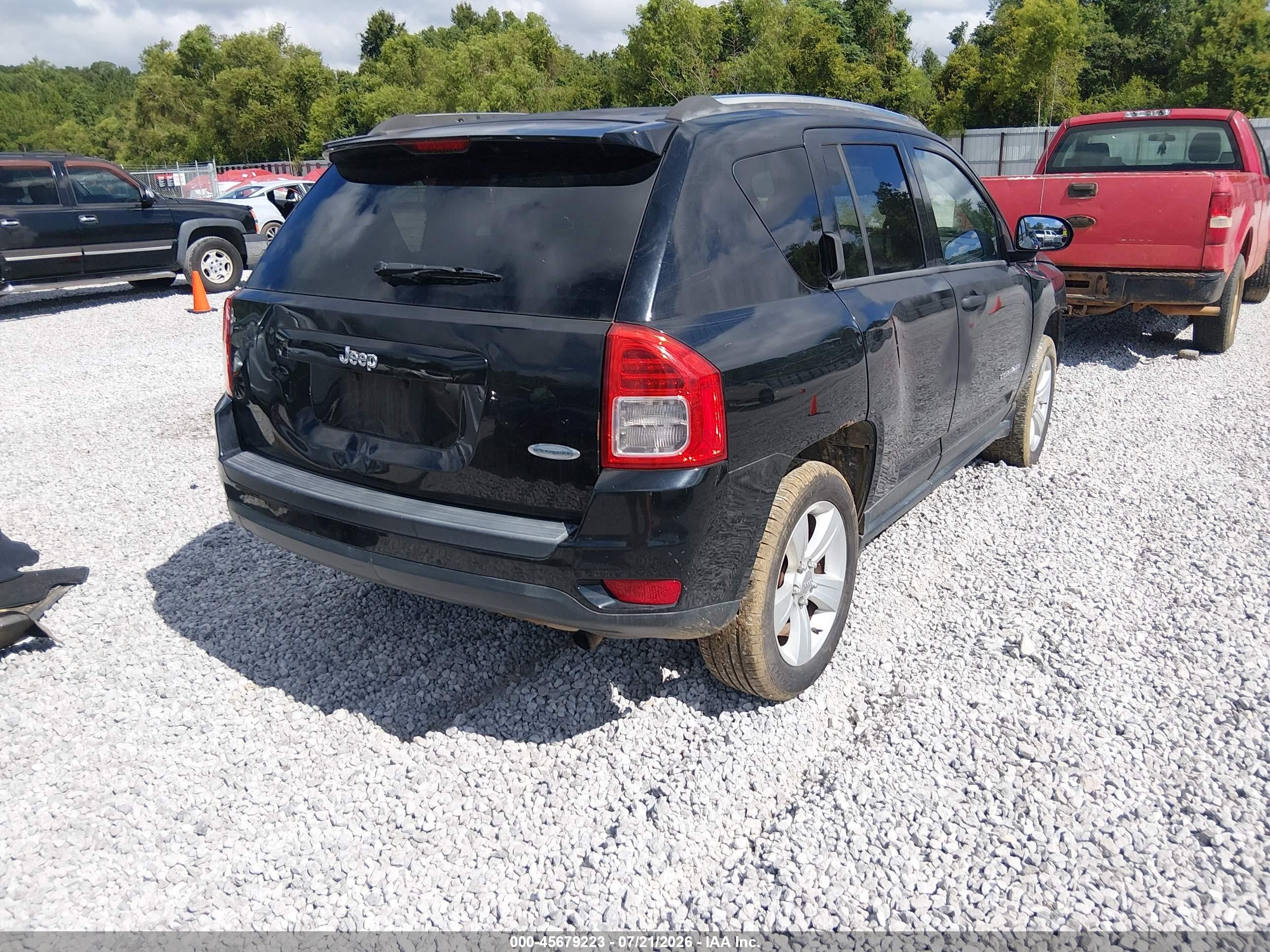 2012 Jeep Compass Latitude Black vin: 1C4NJCEB3CD685378