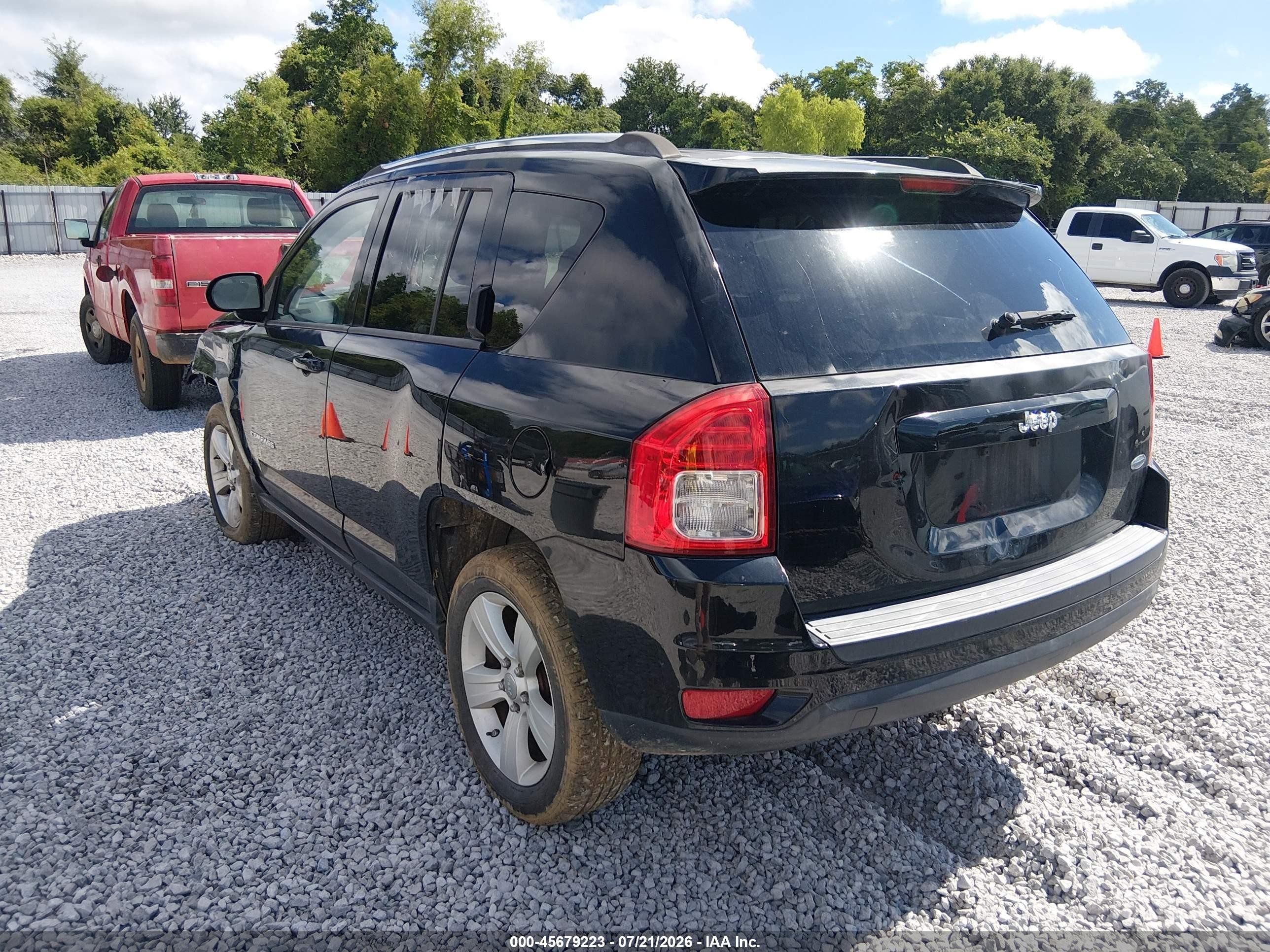 2012 Jeep Compass Latitude Black vin: 1C4NJCEB3CD685378