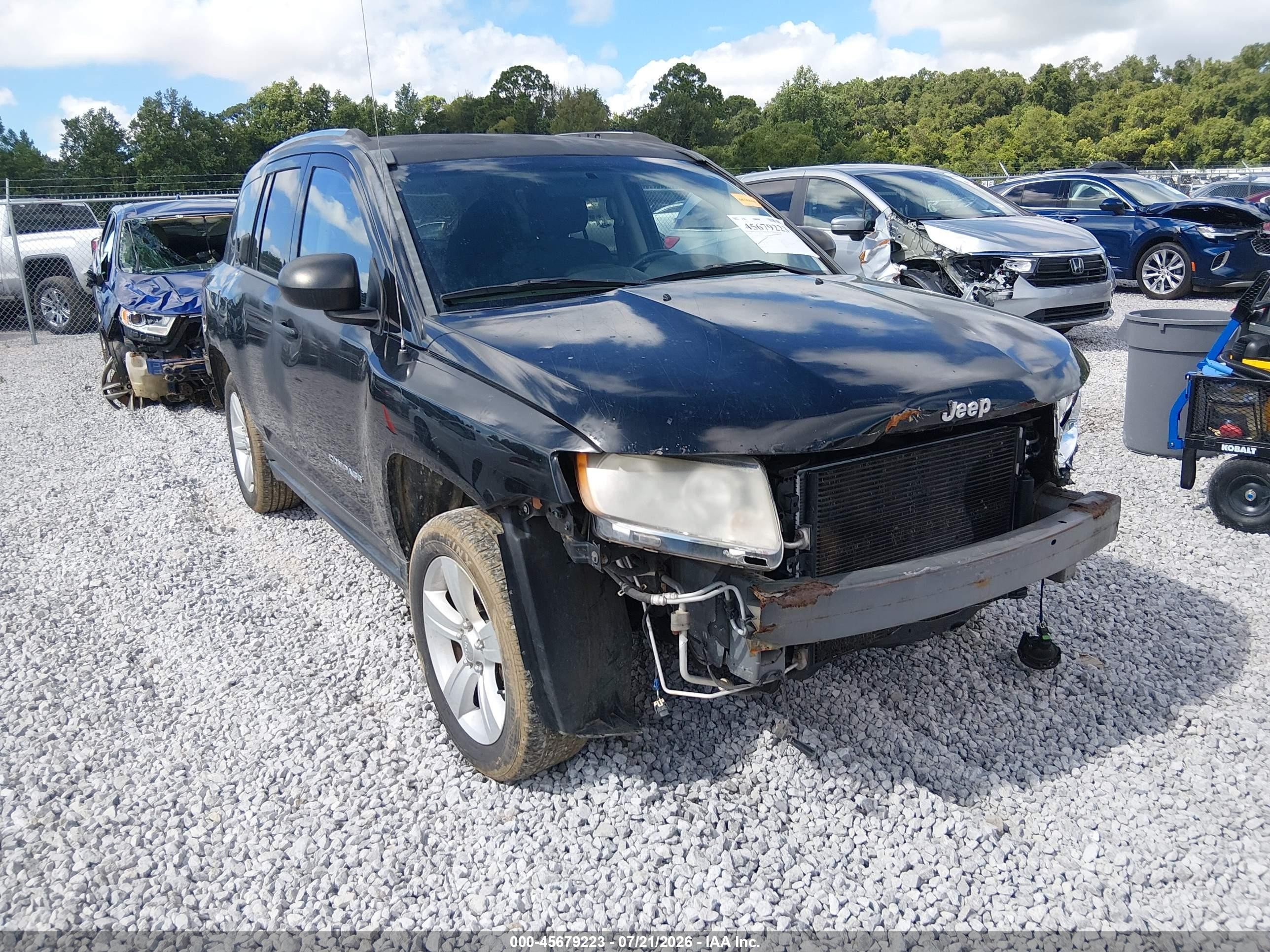 2012 Jeep Compass Latitude Black vin: 1C4NJCEB3CD685378