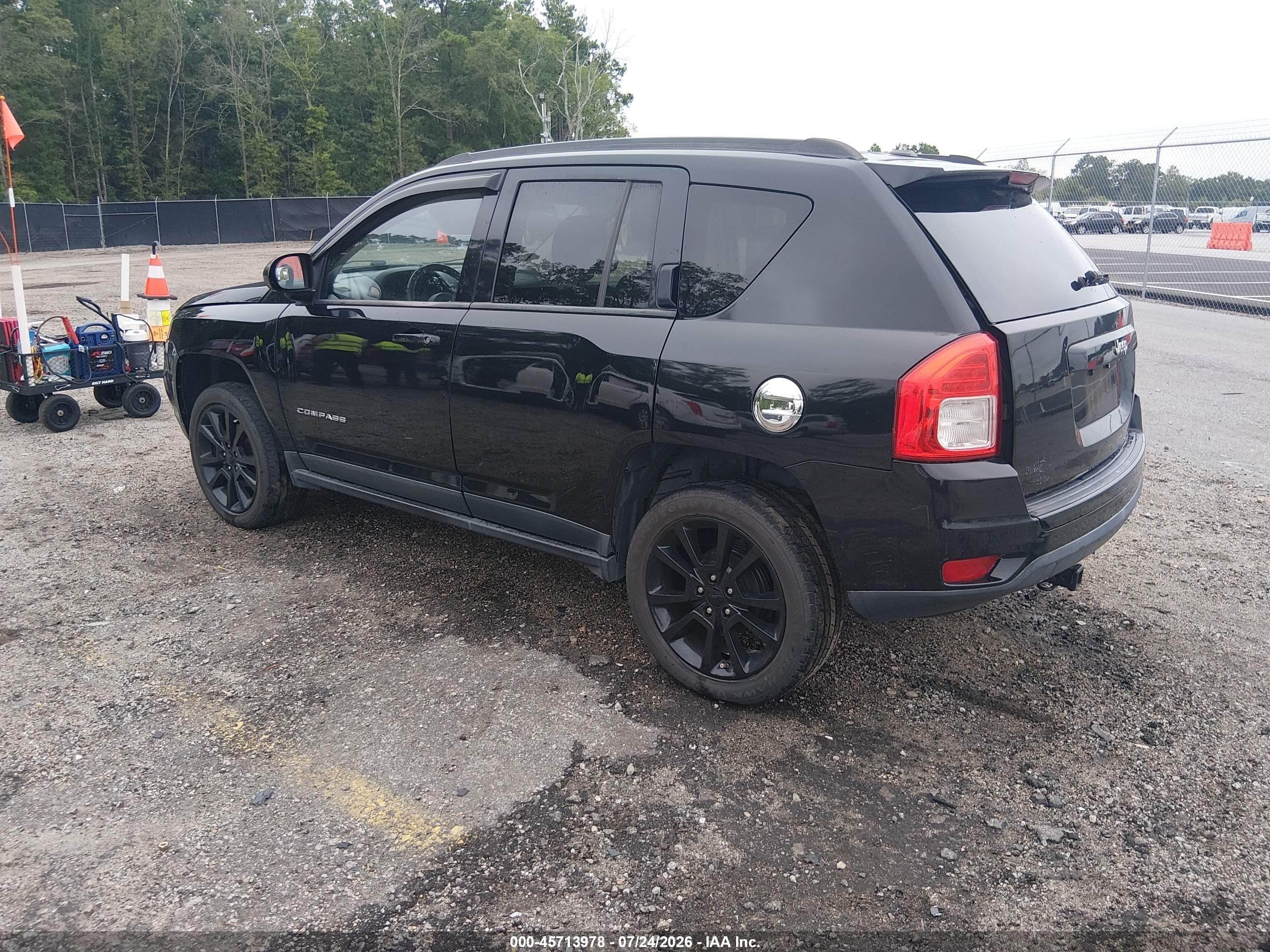 2012 Jeep Compass Latitude Black vin: 1C4NJCEB3CD688152
