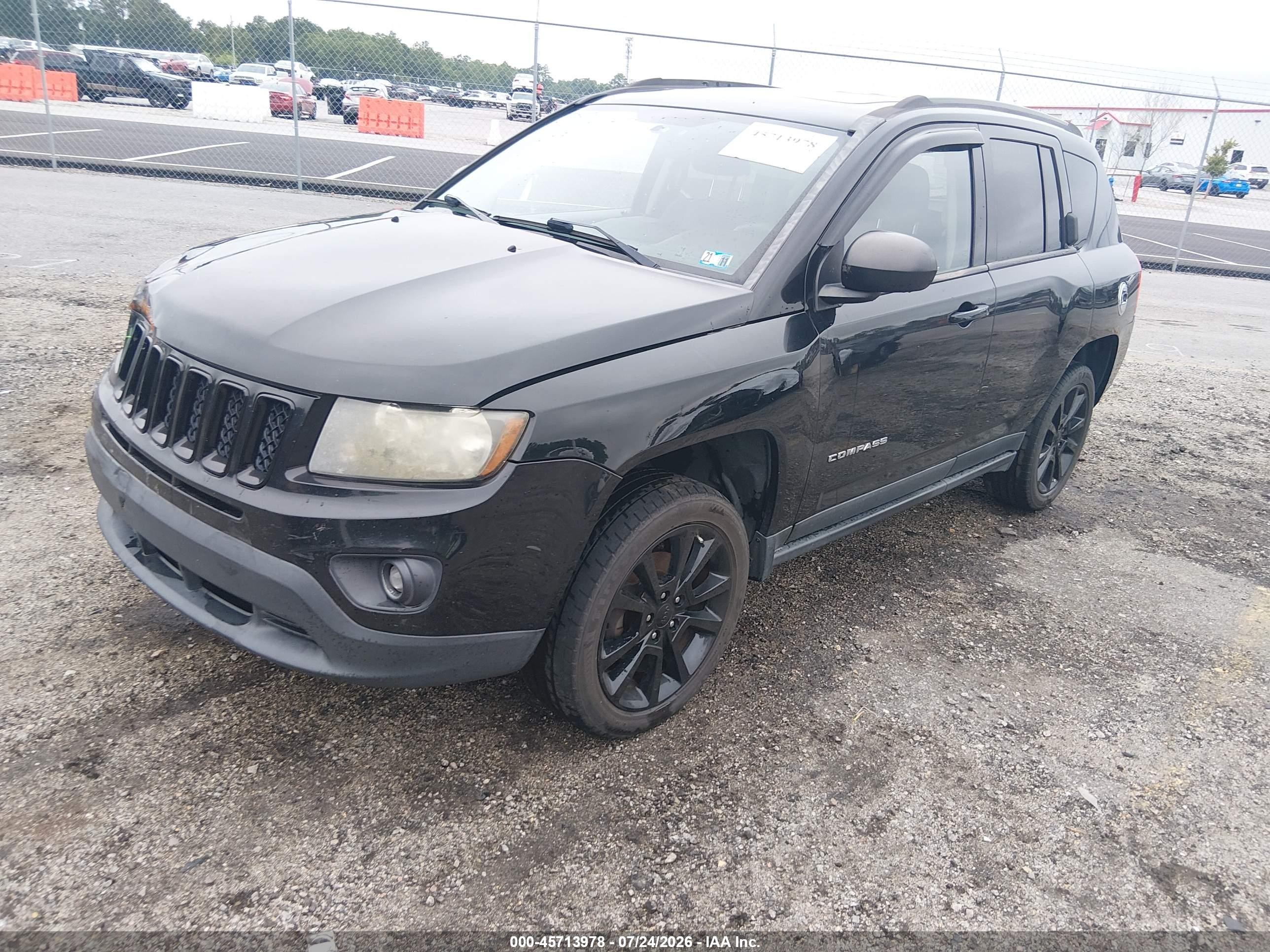 2012 Jeep Compass Latitude Black vin: 1C4NJCEB3CD688152