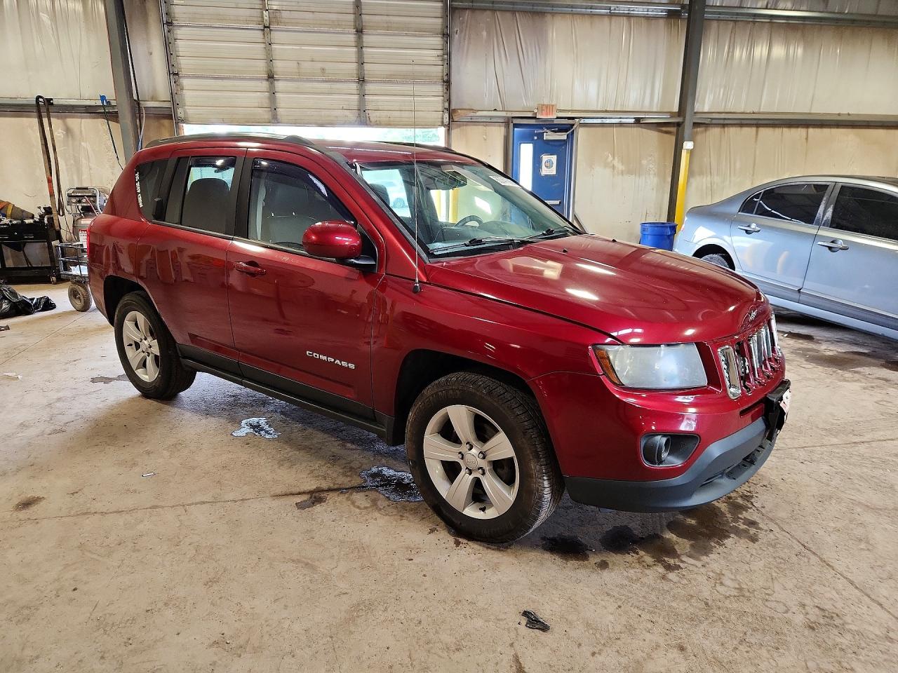 2014 Jeep Compass Latitude Maroon vin: 1C4NJCEB3ED849487