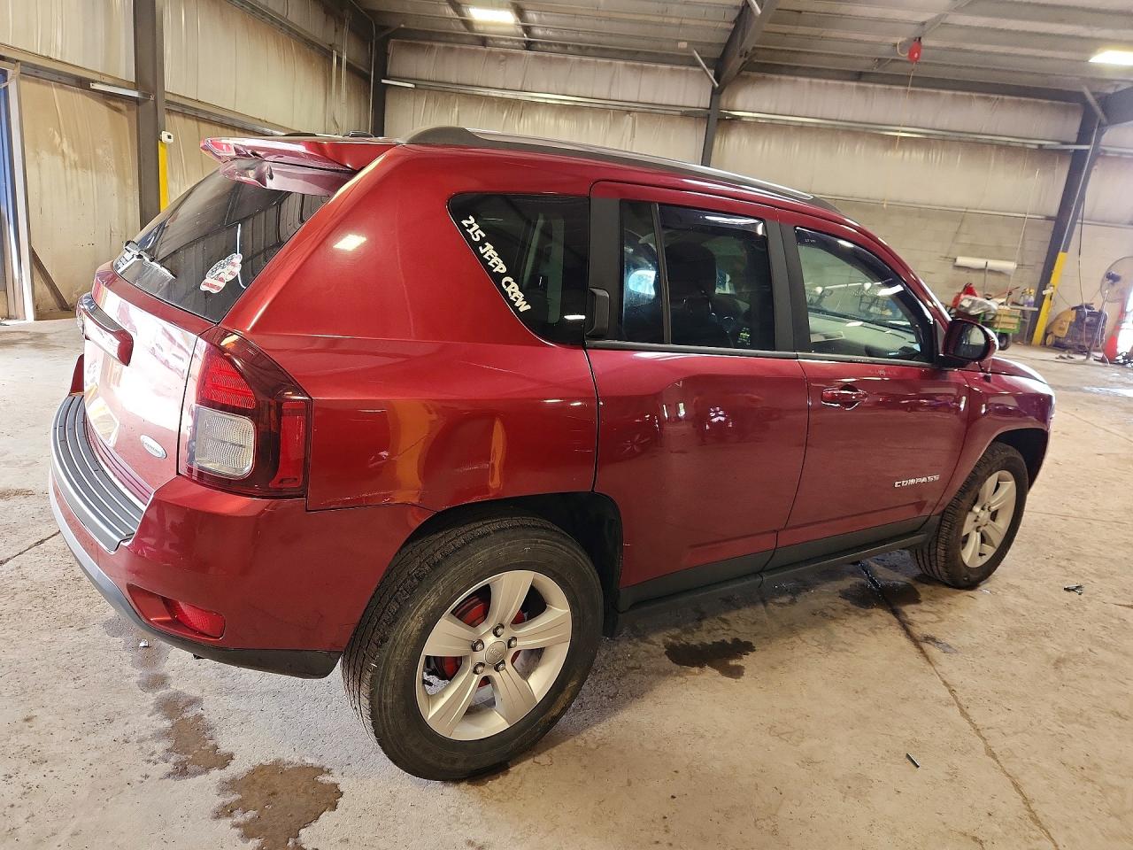 2014 Jeep Compass Latitude Maroon vin: 1C4NJCEB3ED849487